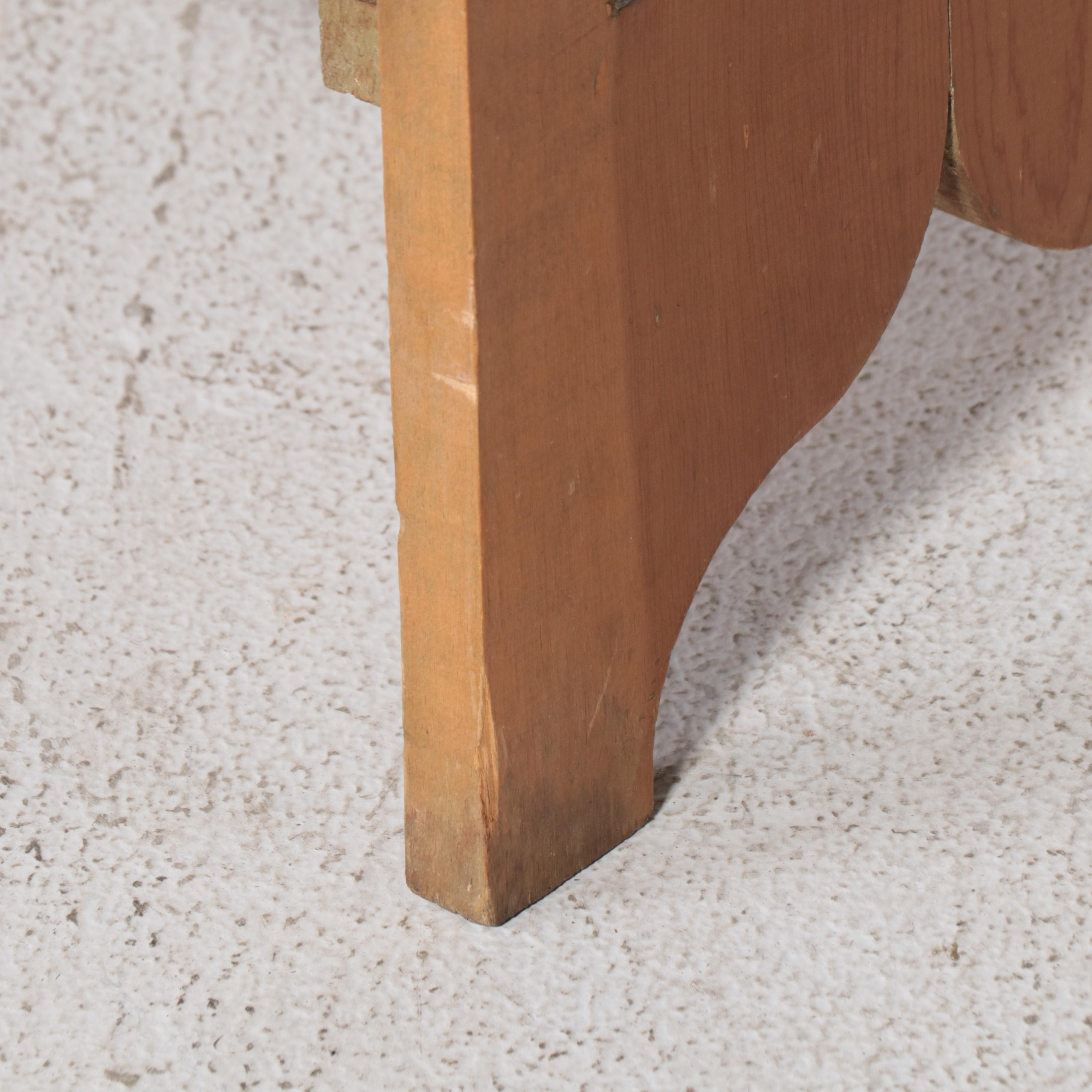 Three American Primitive Style Pine Benches, Incl. Two-Tier Bucket Bench