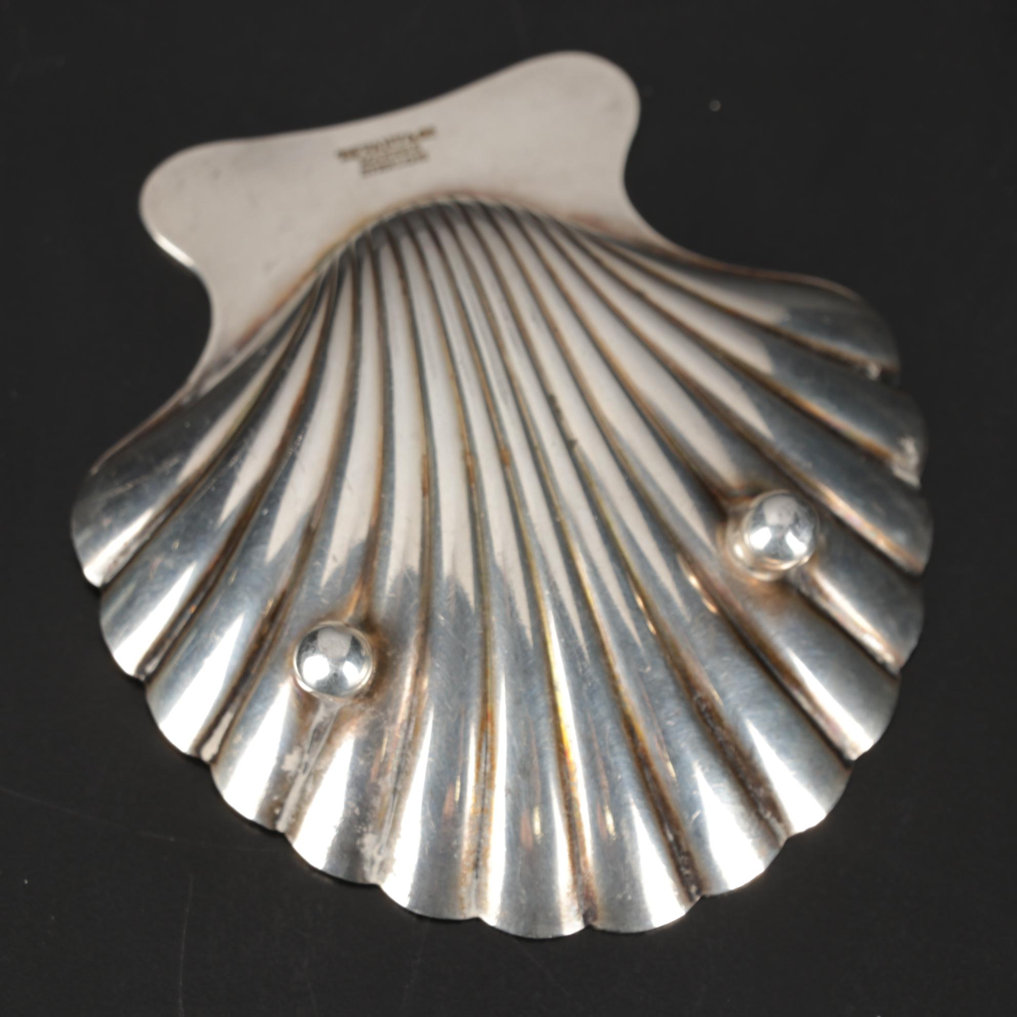 Tiffany & Co. Sterling Silver Footed Clam Shell Dish