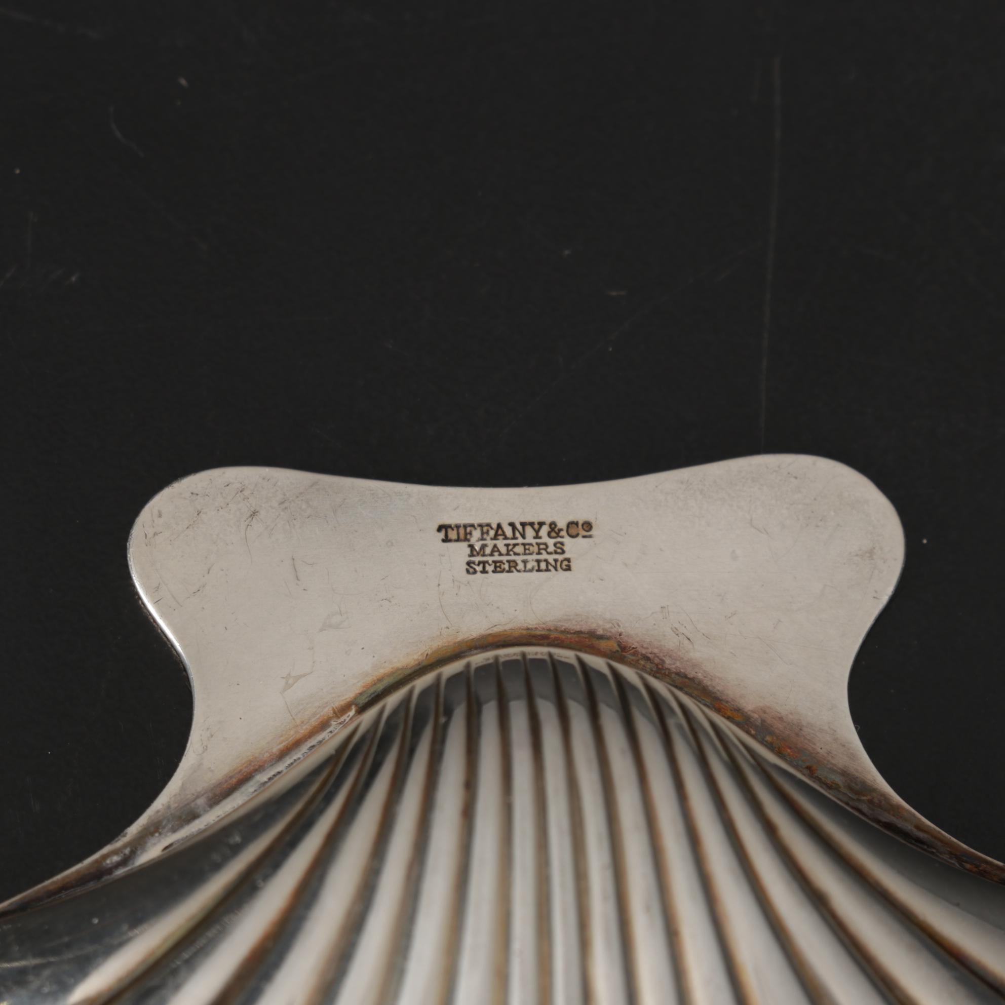 Tiffany & Co. Sterling Silver Footed Clam Shell Dish