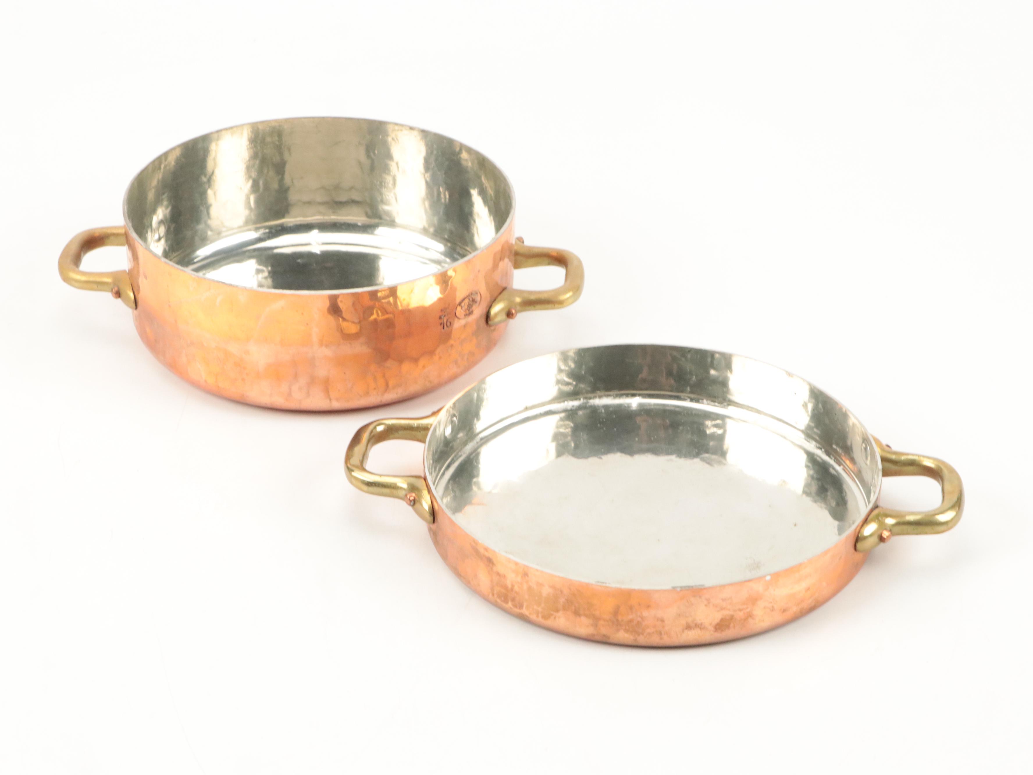 Cordon Bleu and Other French Hammered Copper Pots and Copper Mold