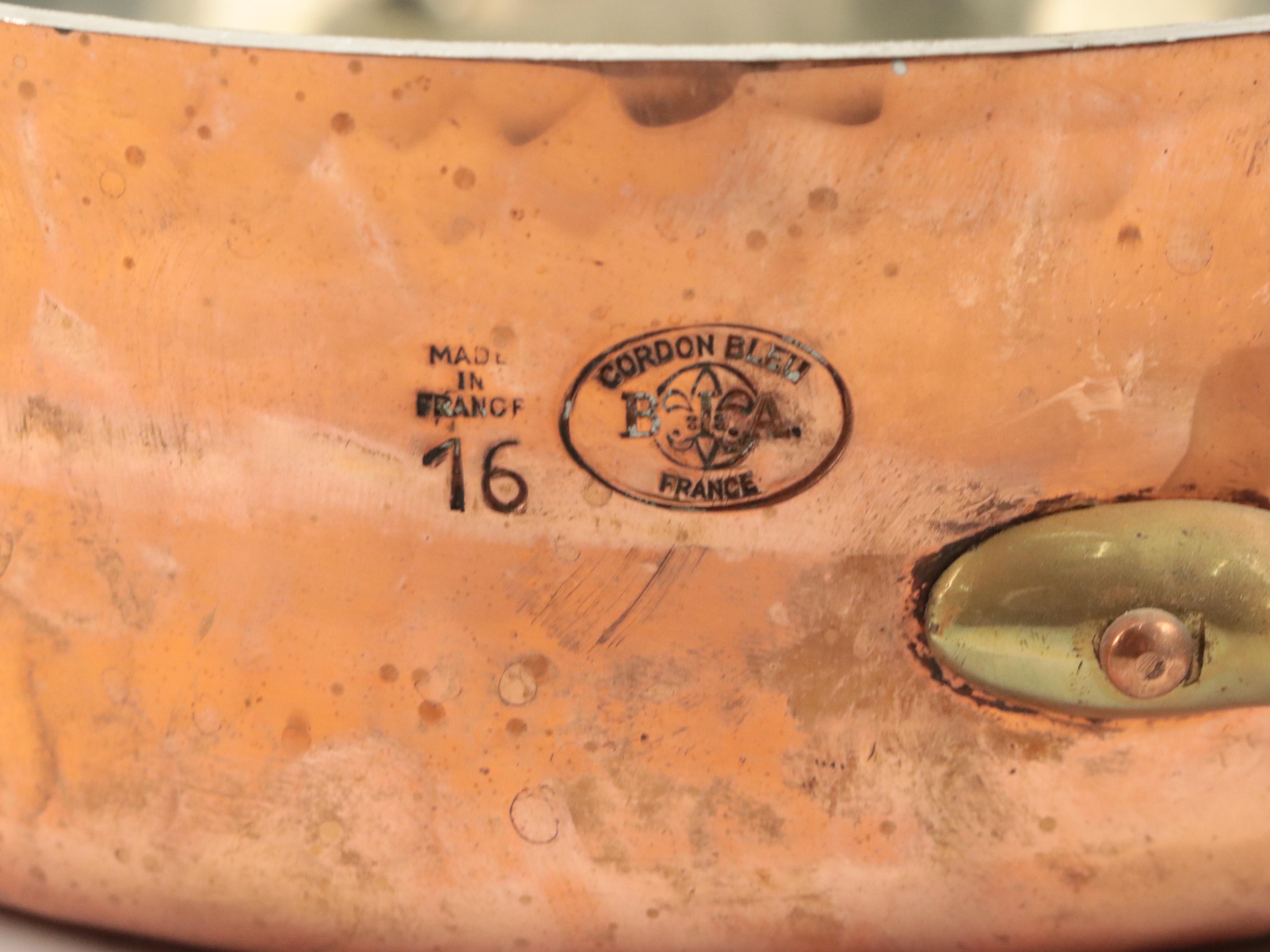 Cordon Bleu and Other French Hammered Copper Pots and Copper Mold