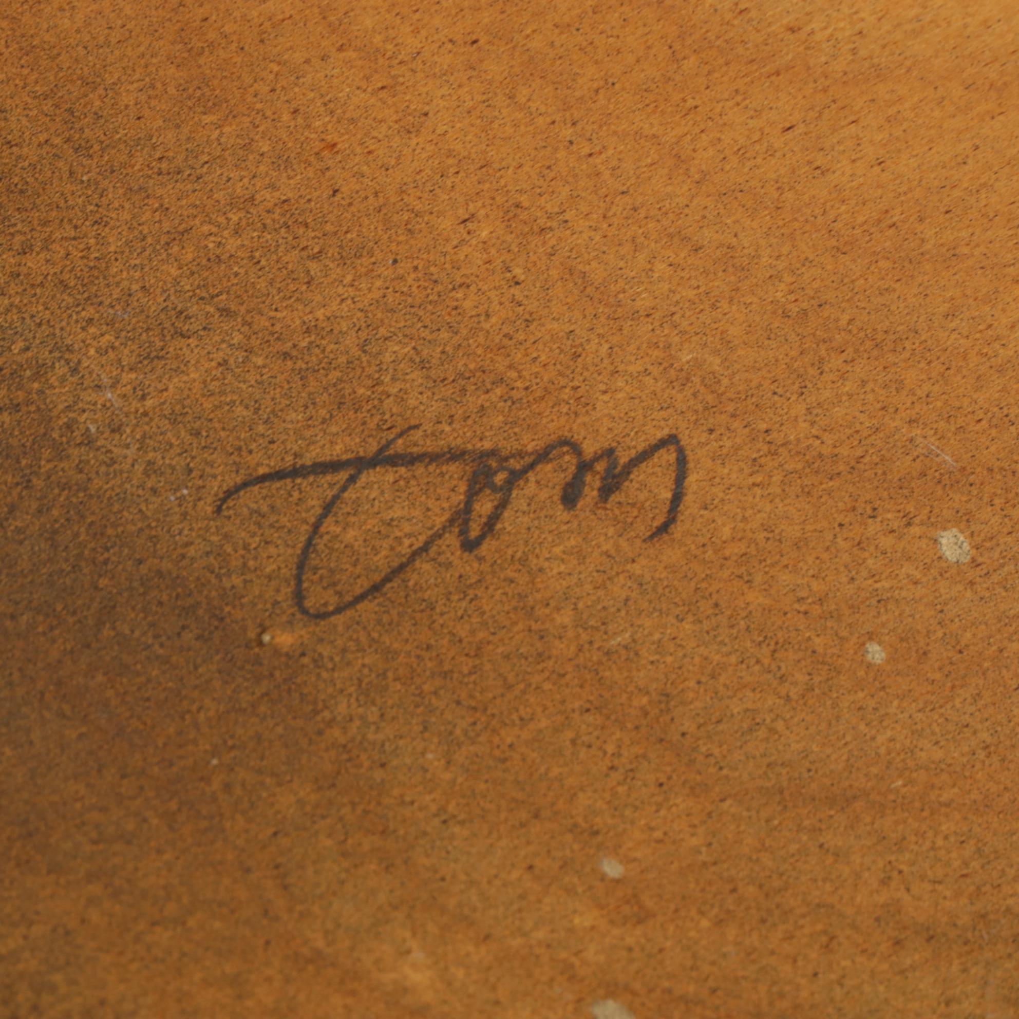 Modern by Fox Bleached Mahogany-Veneered Formica and Ebonized Center Table