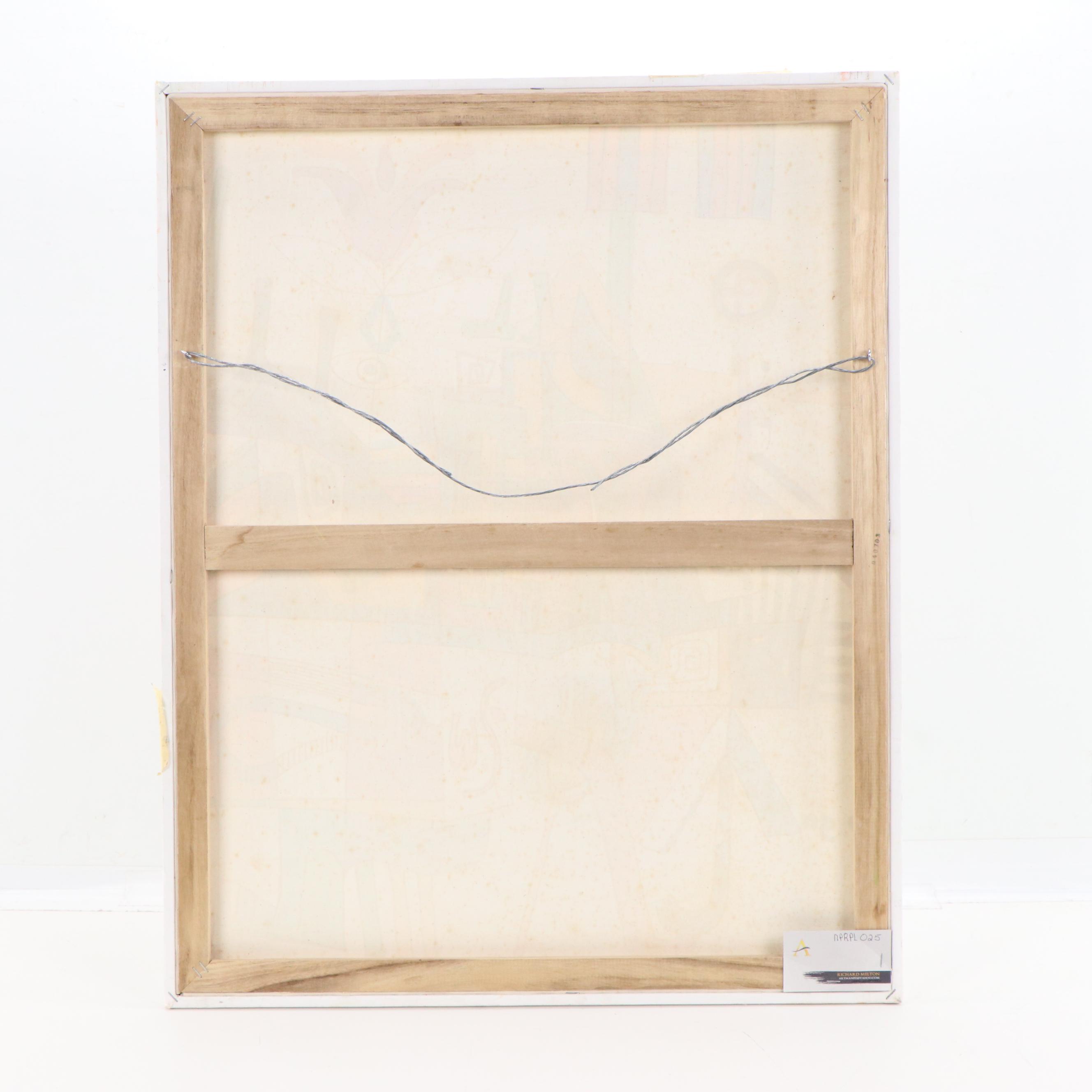 Phyllis Trager Hyman Modernist Acrylic Painting "To Go"