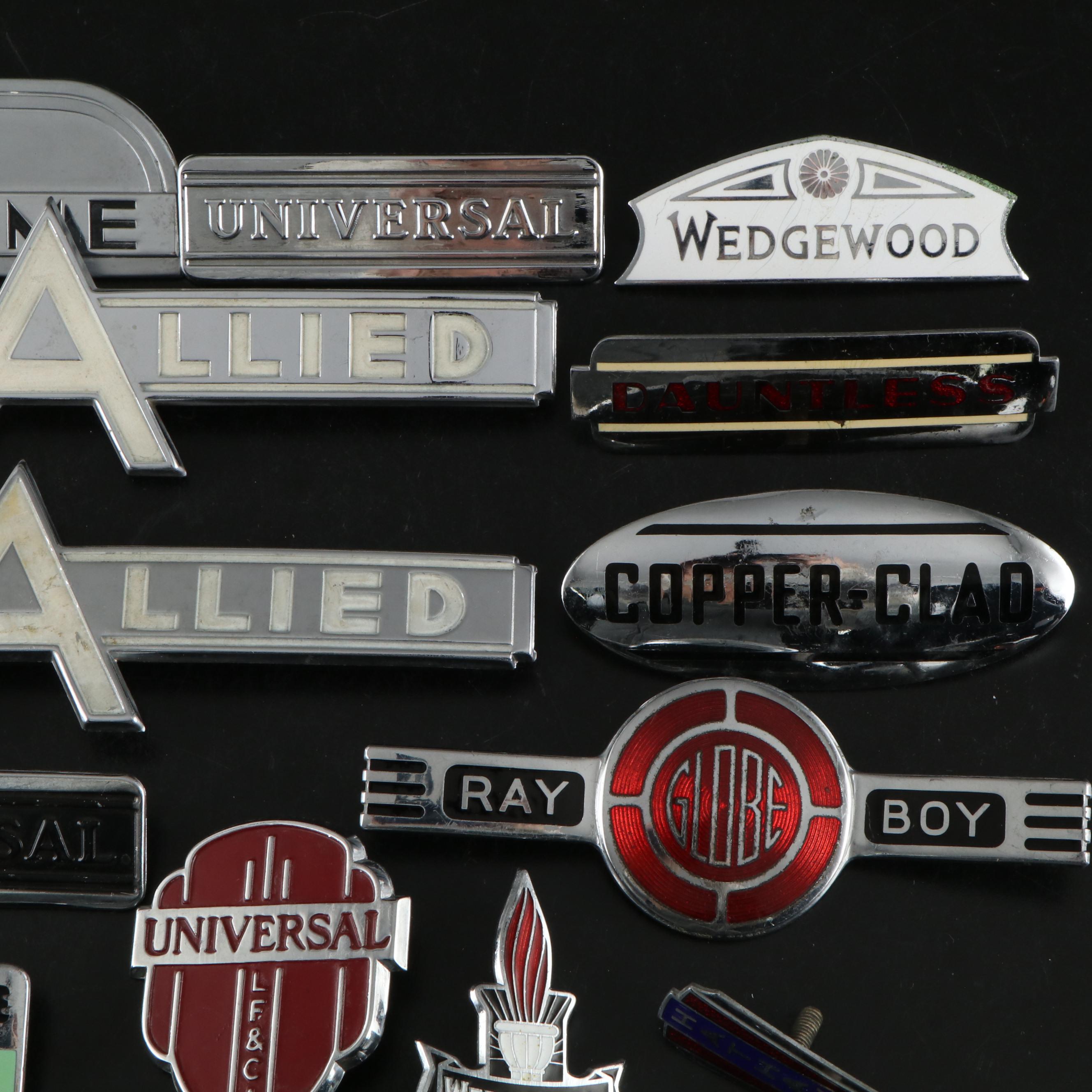 Westinghouse, Universal, Wedgewood and Other Stove Emblems