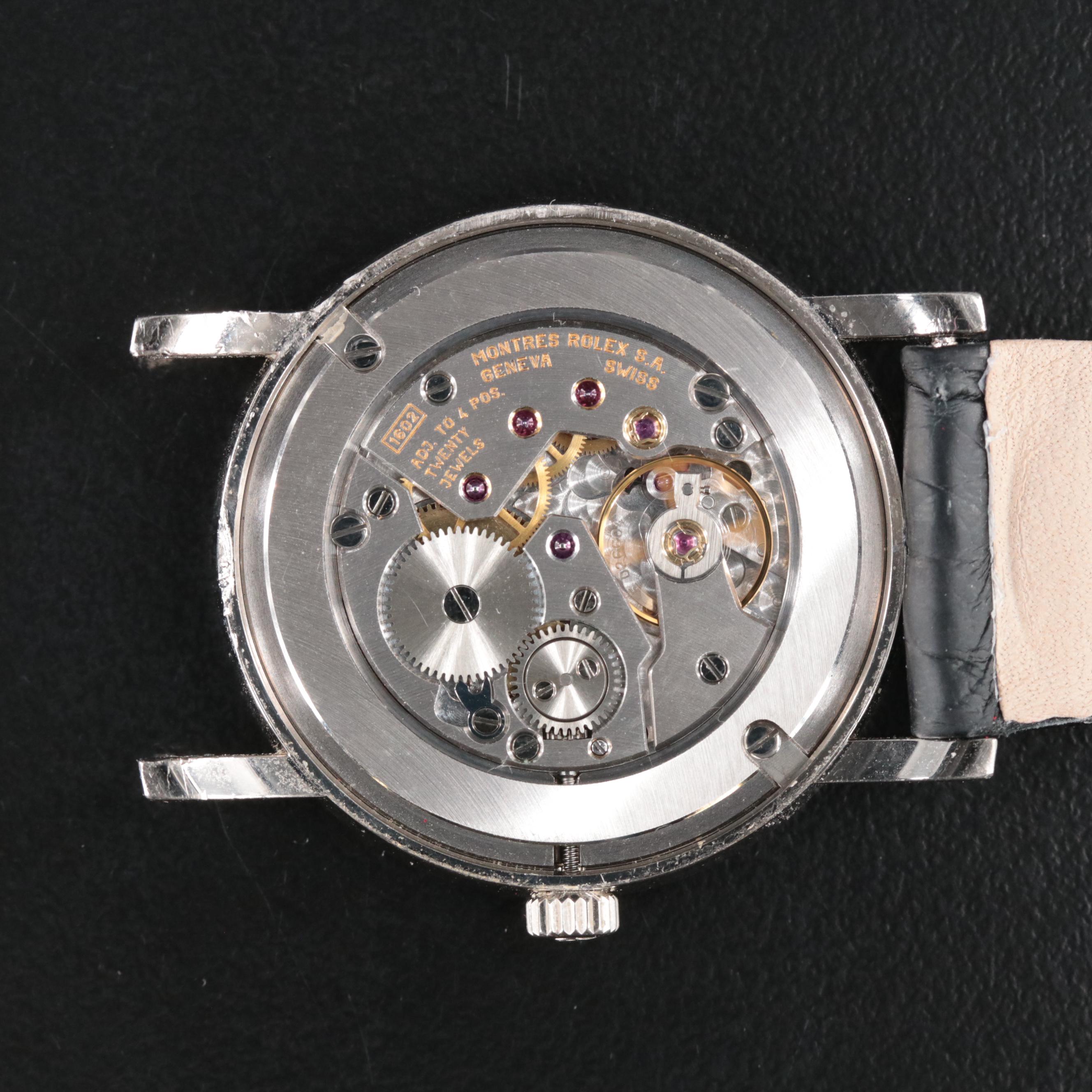 18K 2005 Rolex Cellini with Slate Roman Numeral Dial