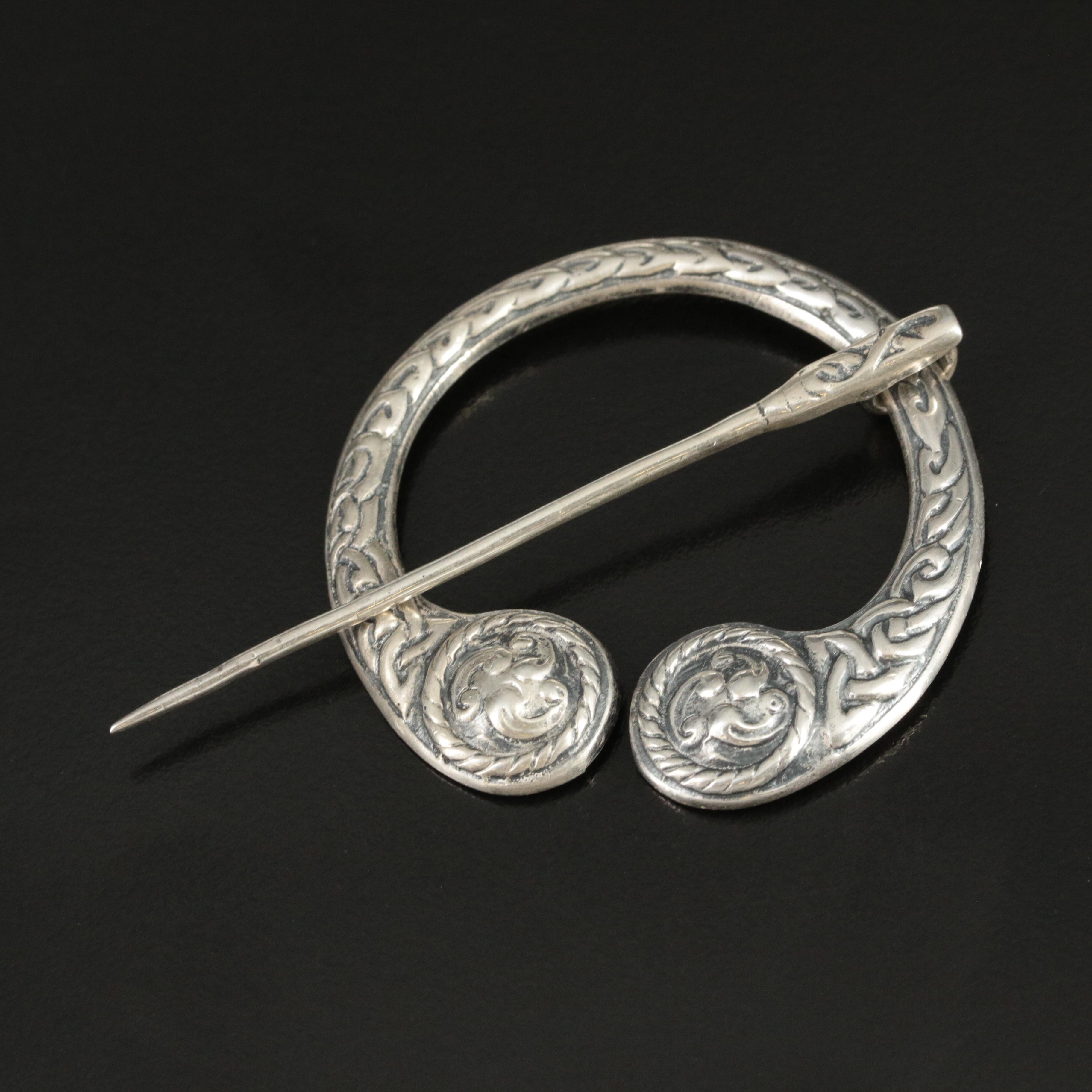 Celtic Sterling Penannular Brooch