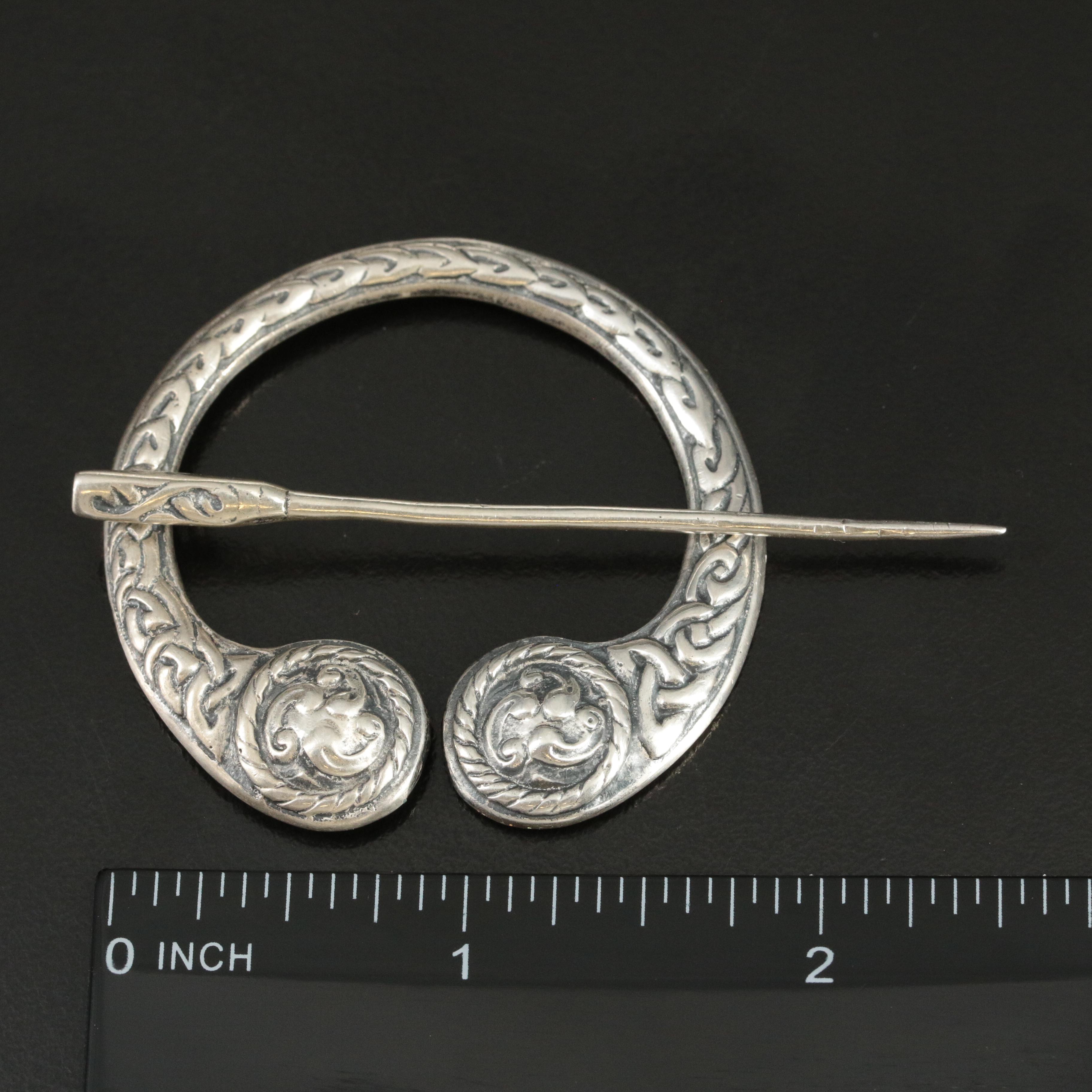 Celtic Sterling Penannular Brooch