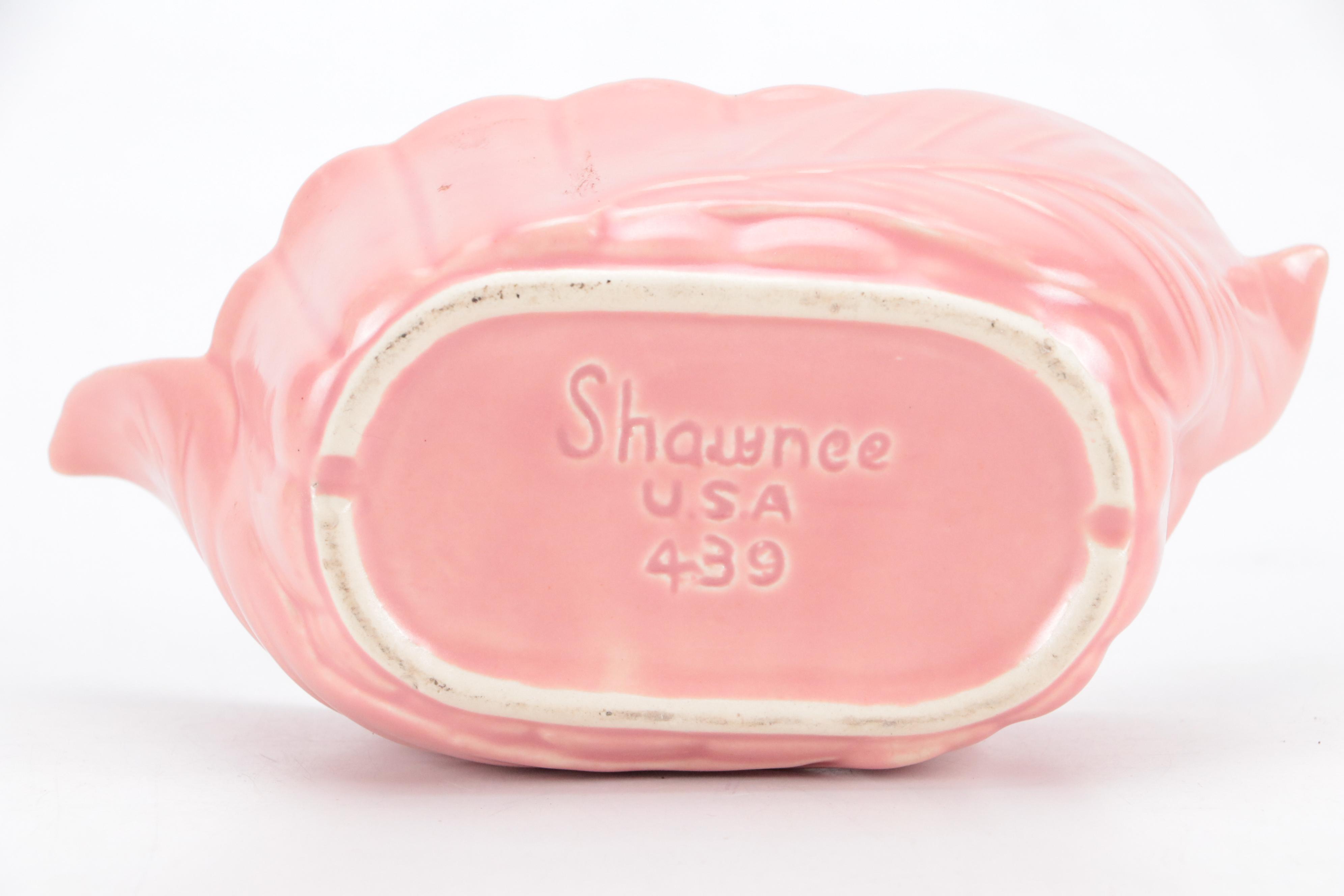 Shawnee and Red Wing Pottery Pink Glaze Ceramic Planters with More