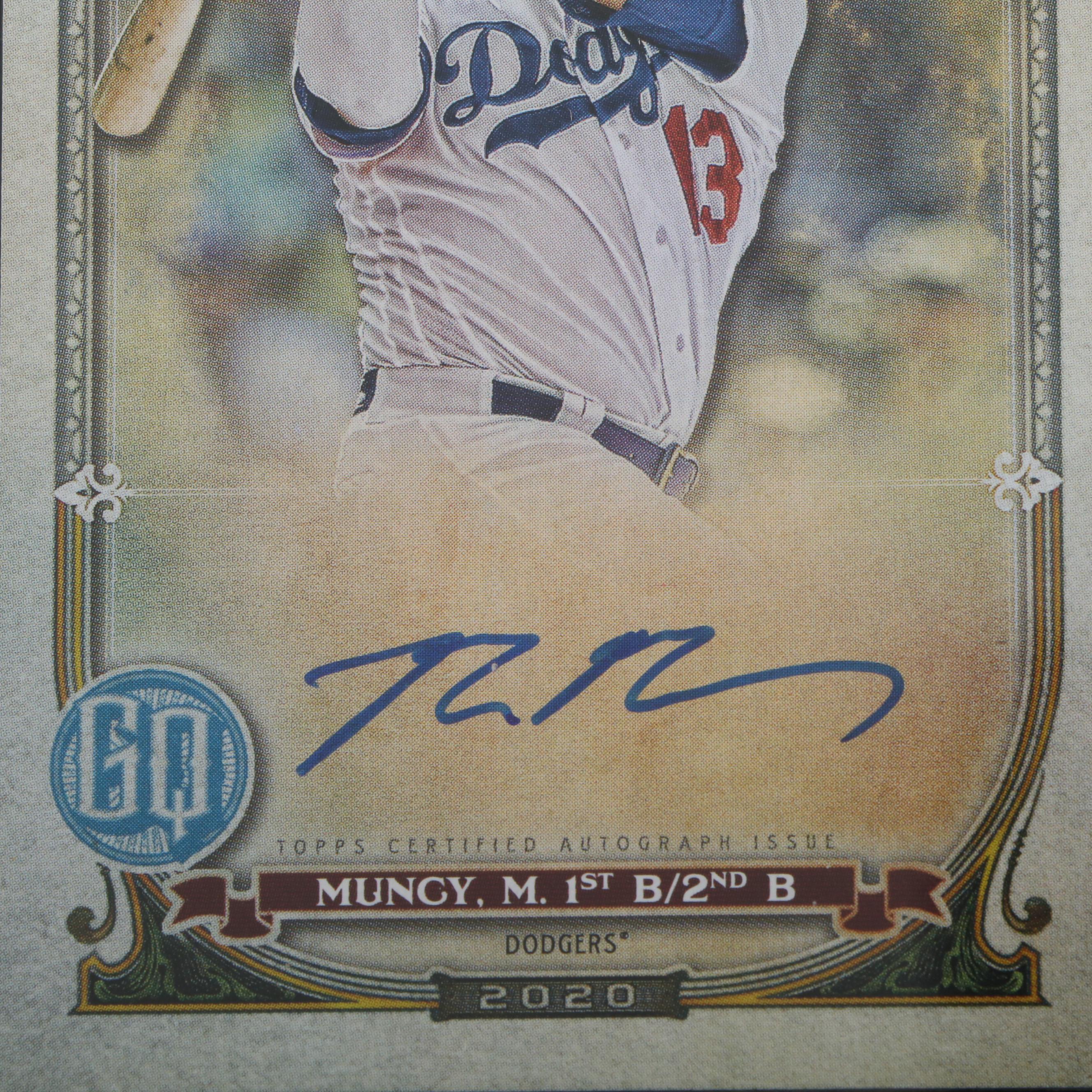 2020 Topps Gypsy Queen Max Muncy Graded SGC 9.5 Autographed Baseball Card