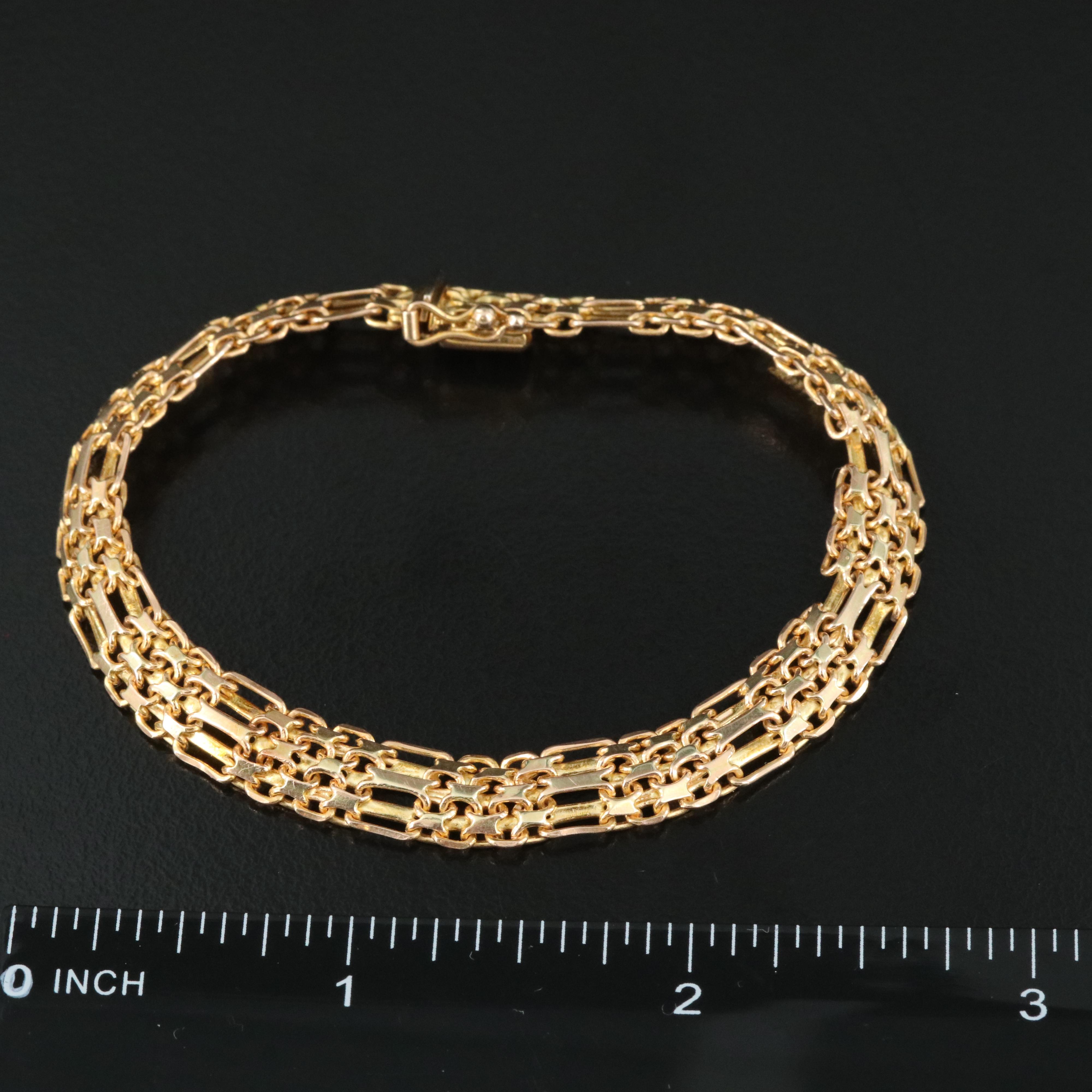 Italian 14K Bismark Chain Bracelet