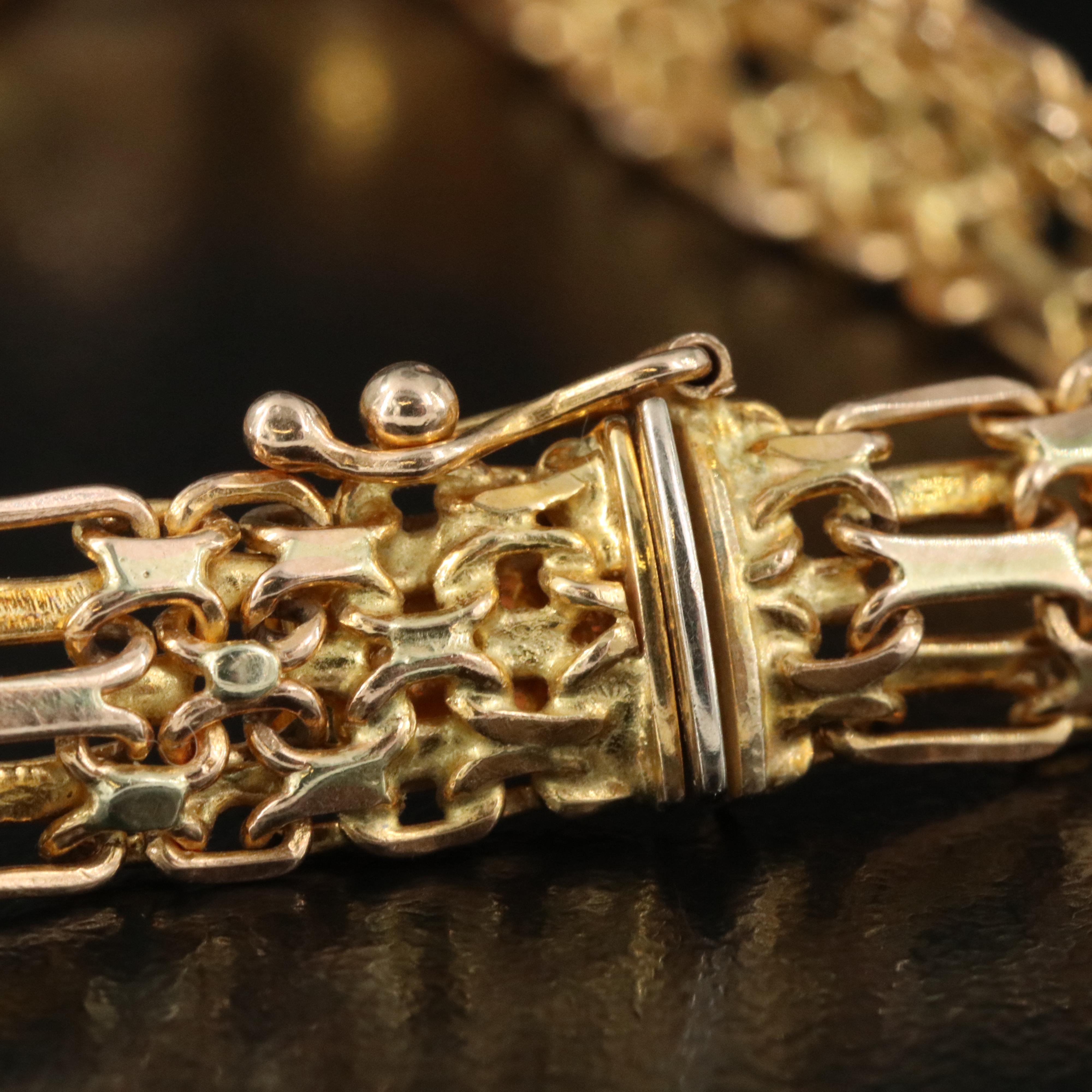 Italian 14K Bismark Chain Bracelet