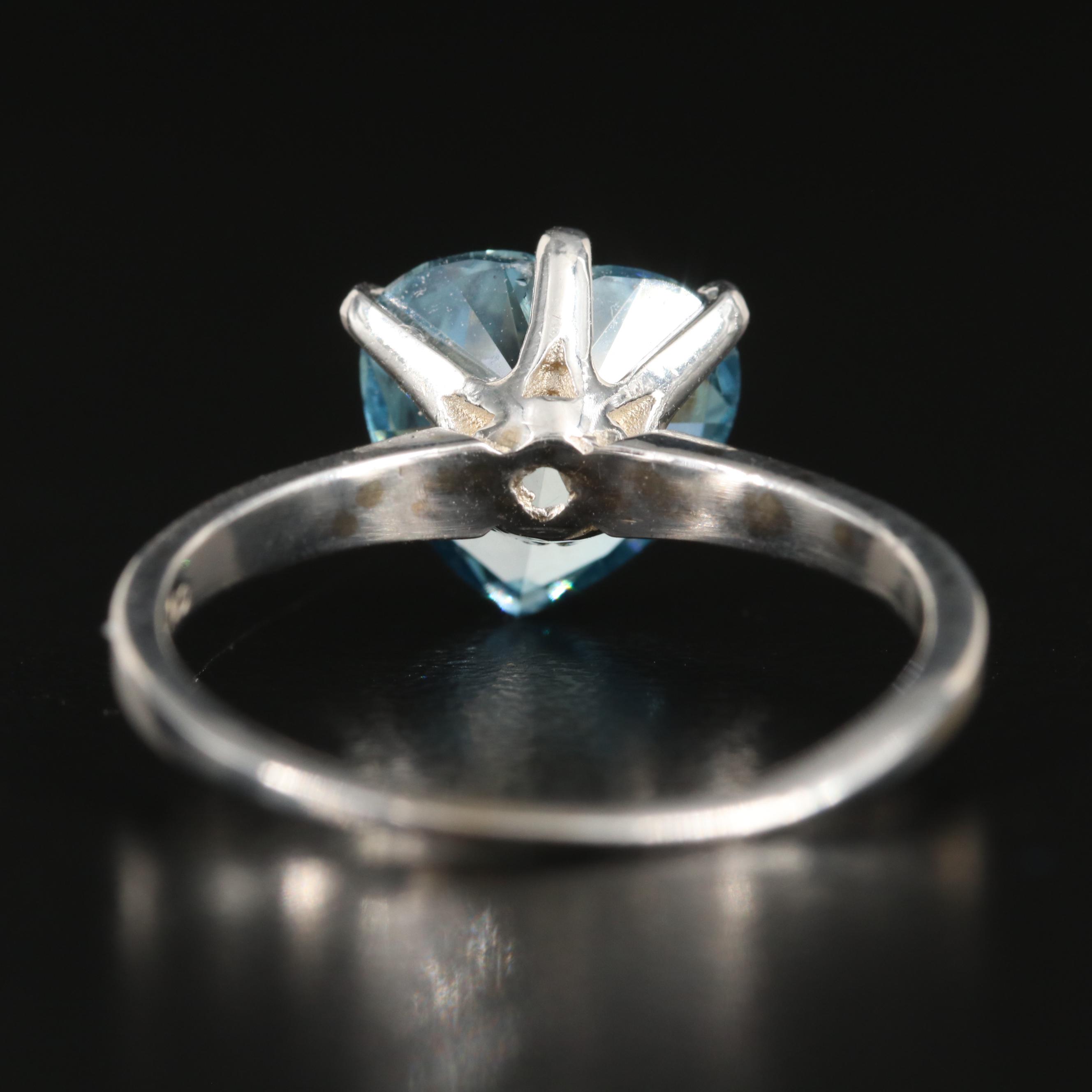 18K 3.01 CT (Origin Undetermined) Fancy Dark Blue Diamond Ring