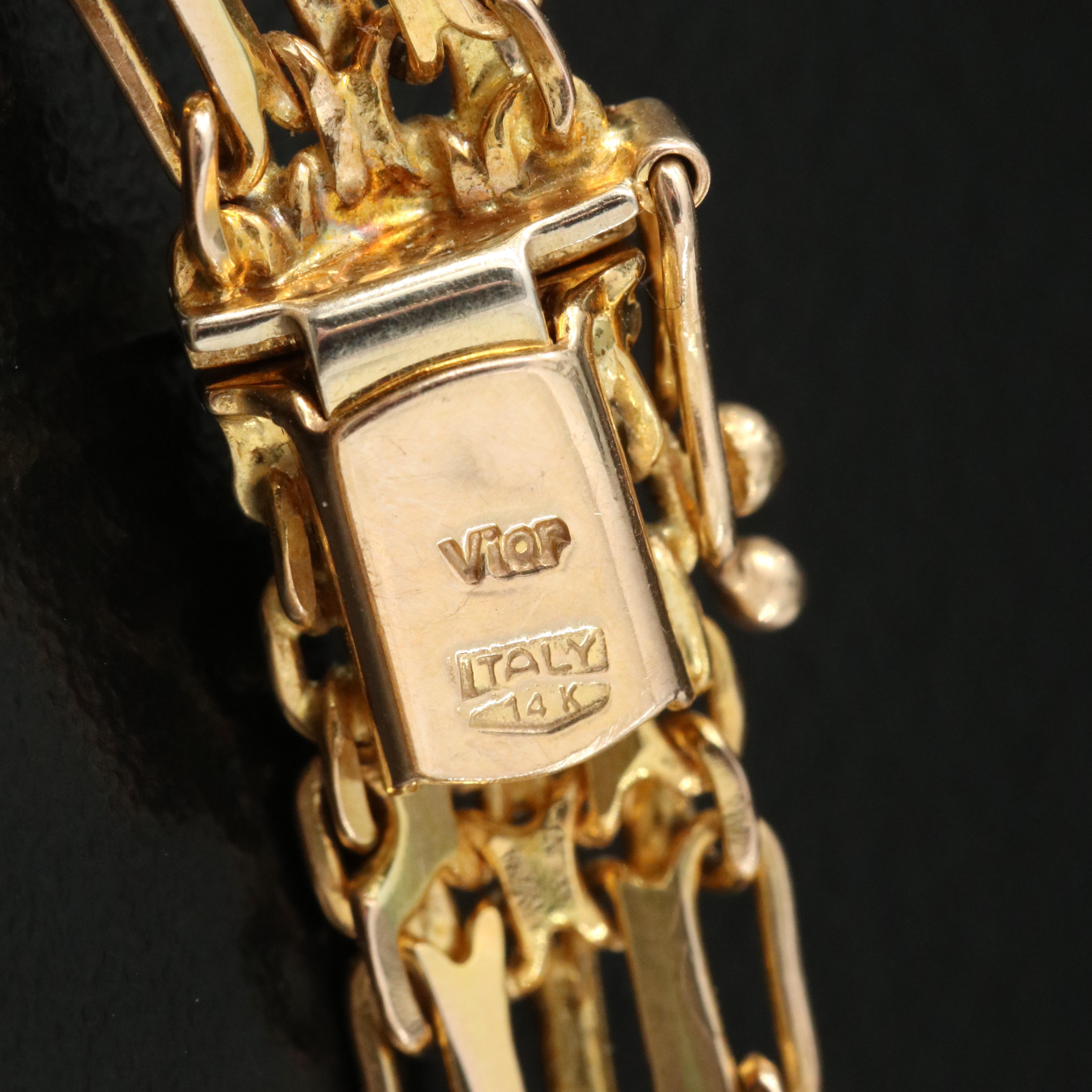 Italian 14K Bismark Chain Bracelet