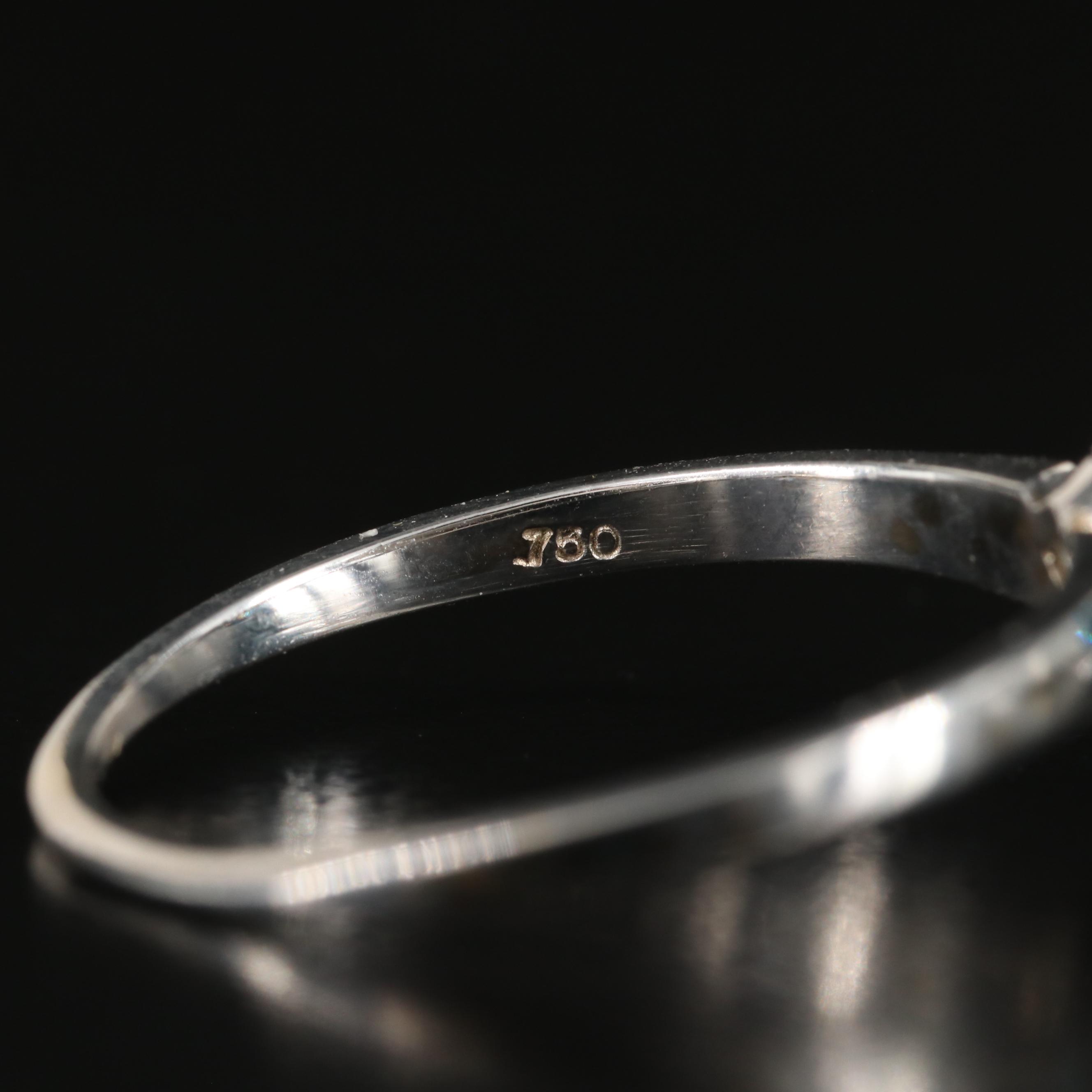 18K 3.01 CT (Origin Undetermined) Fancy Dark Blue Diamond Ring