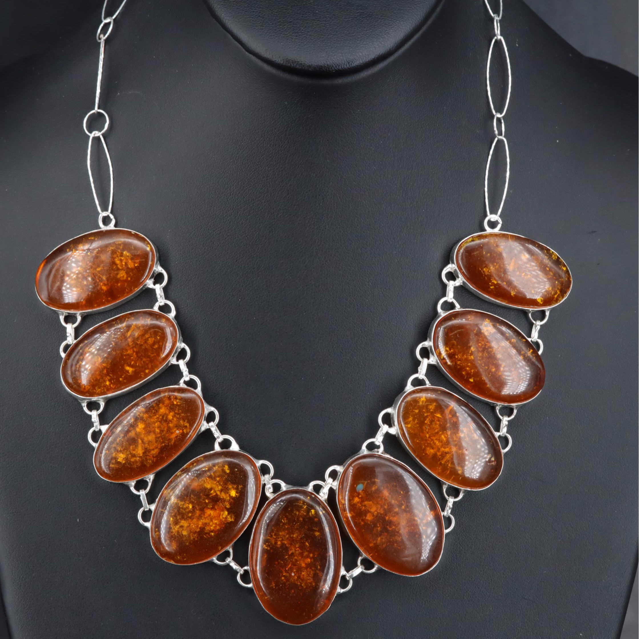 Sterling Copal Necklace