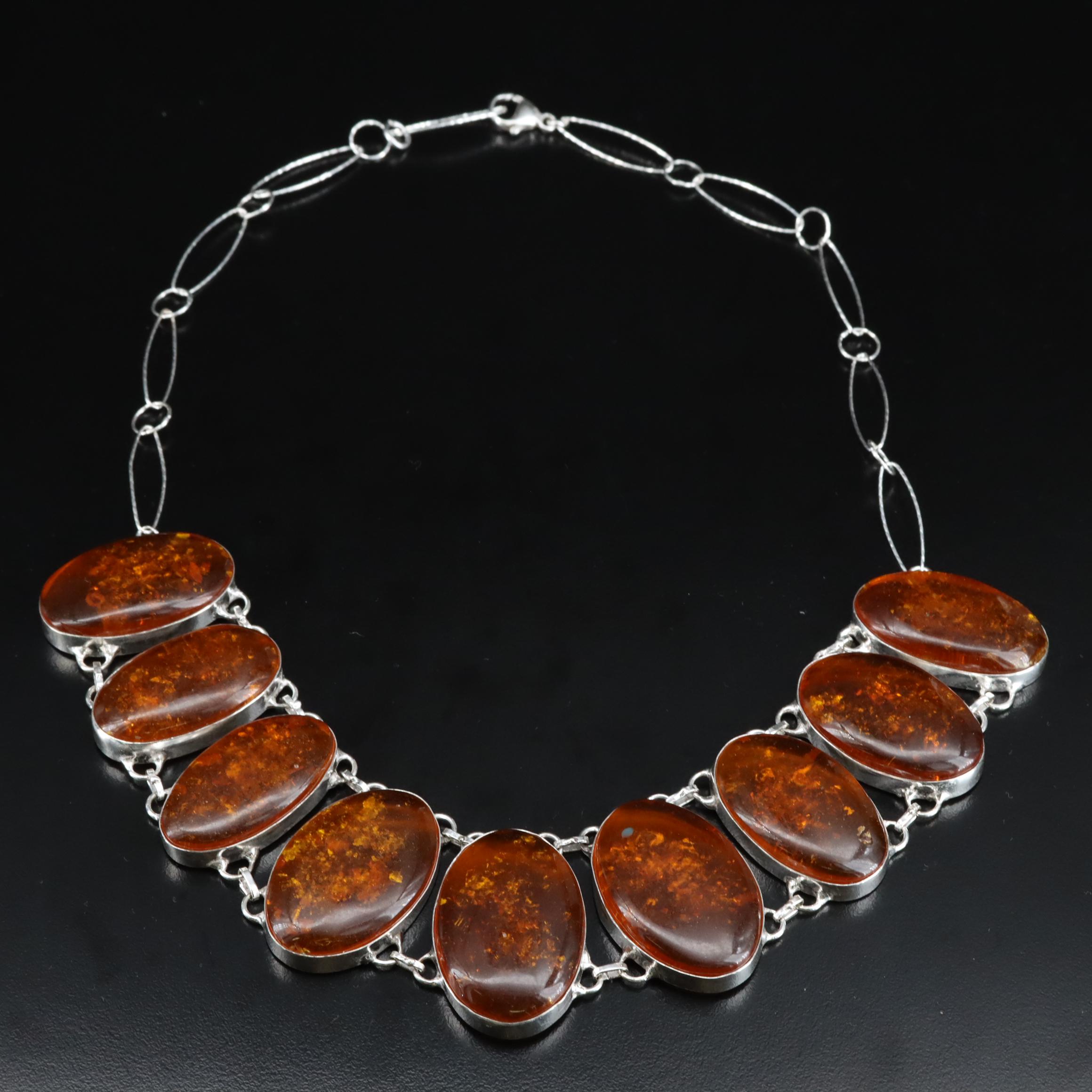 Sterling Copal Necklace