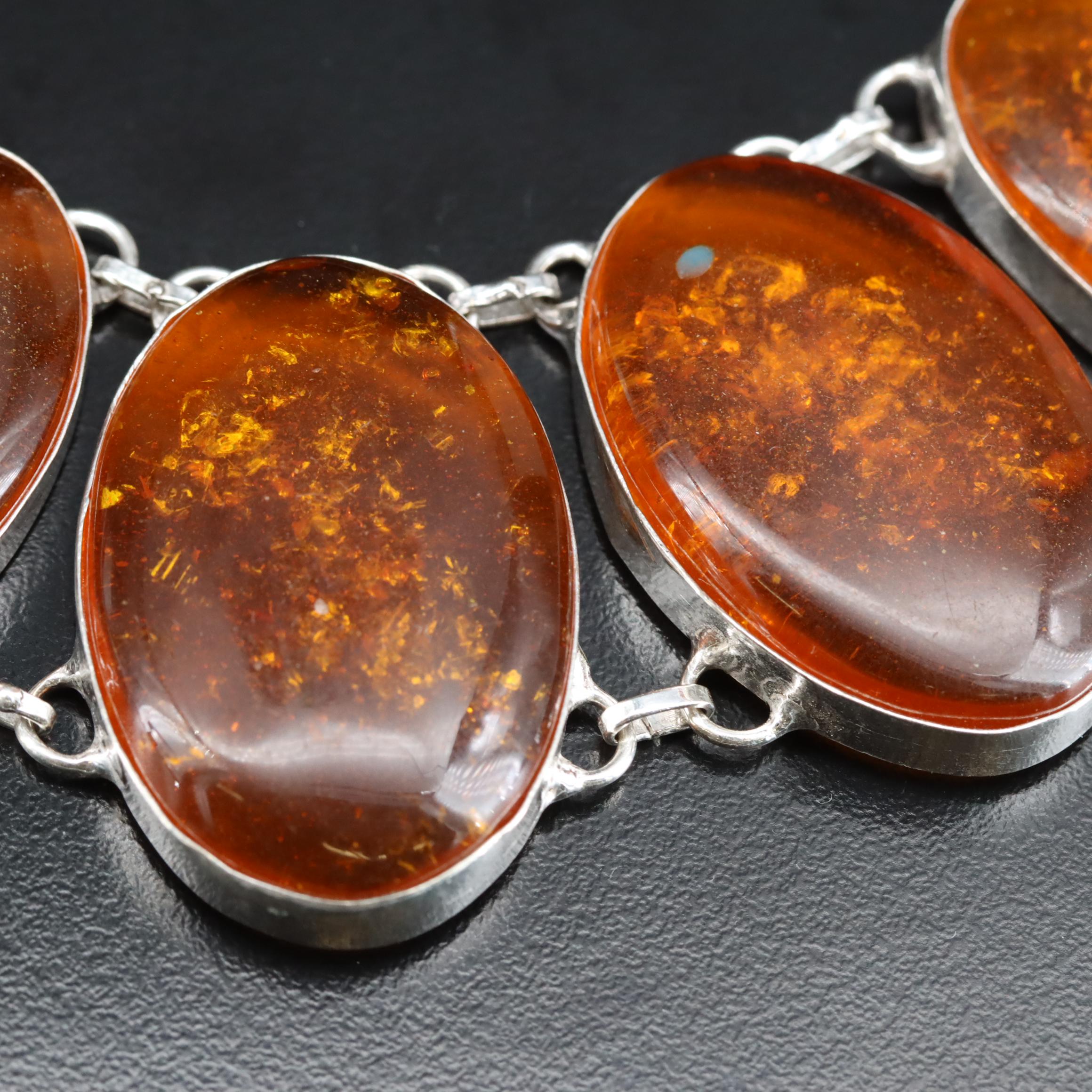 Sterling Copal Necklace