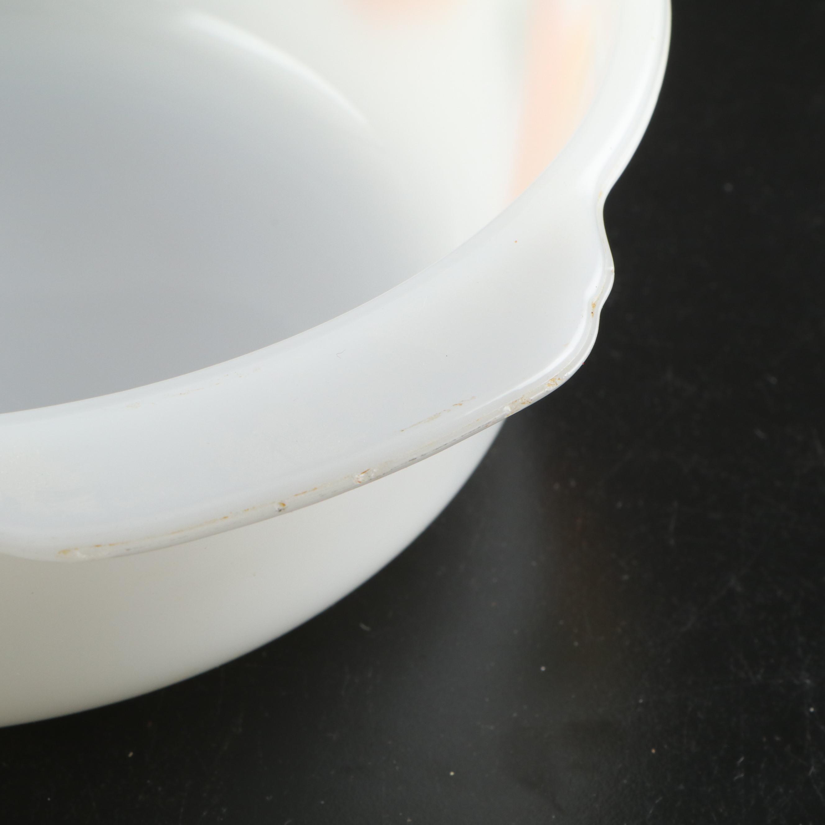 Anchor Hocking "Fruit" Glass Casserole Dish with Pyrex Glass Pie Dishes and More