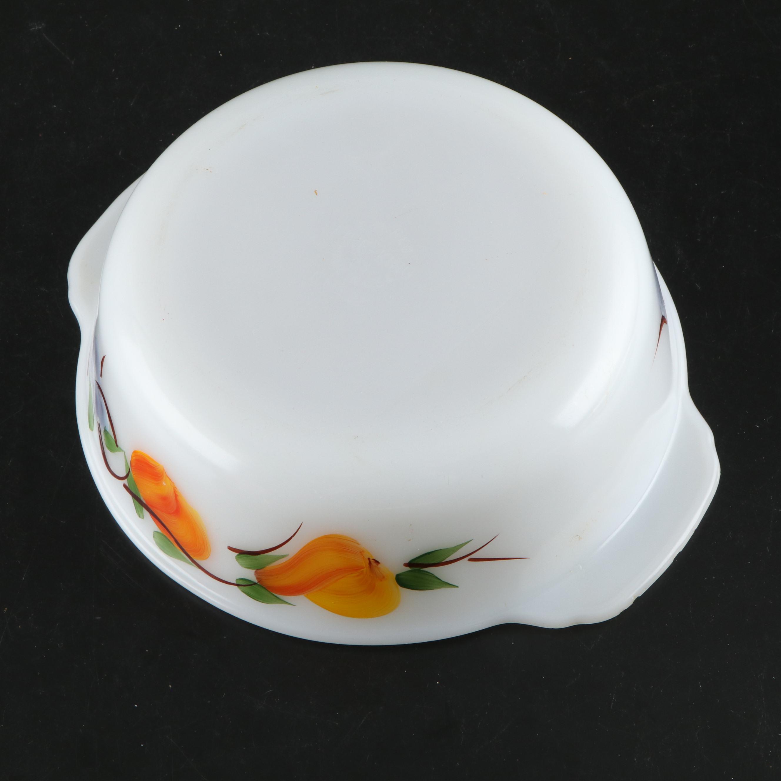 Anchor Hocking "Fruit" Glass Casserole Dish with Pyrex Glass Pie Dishes and More