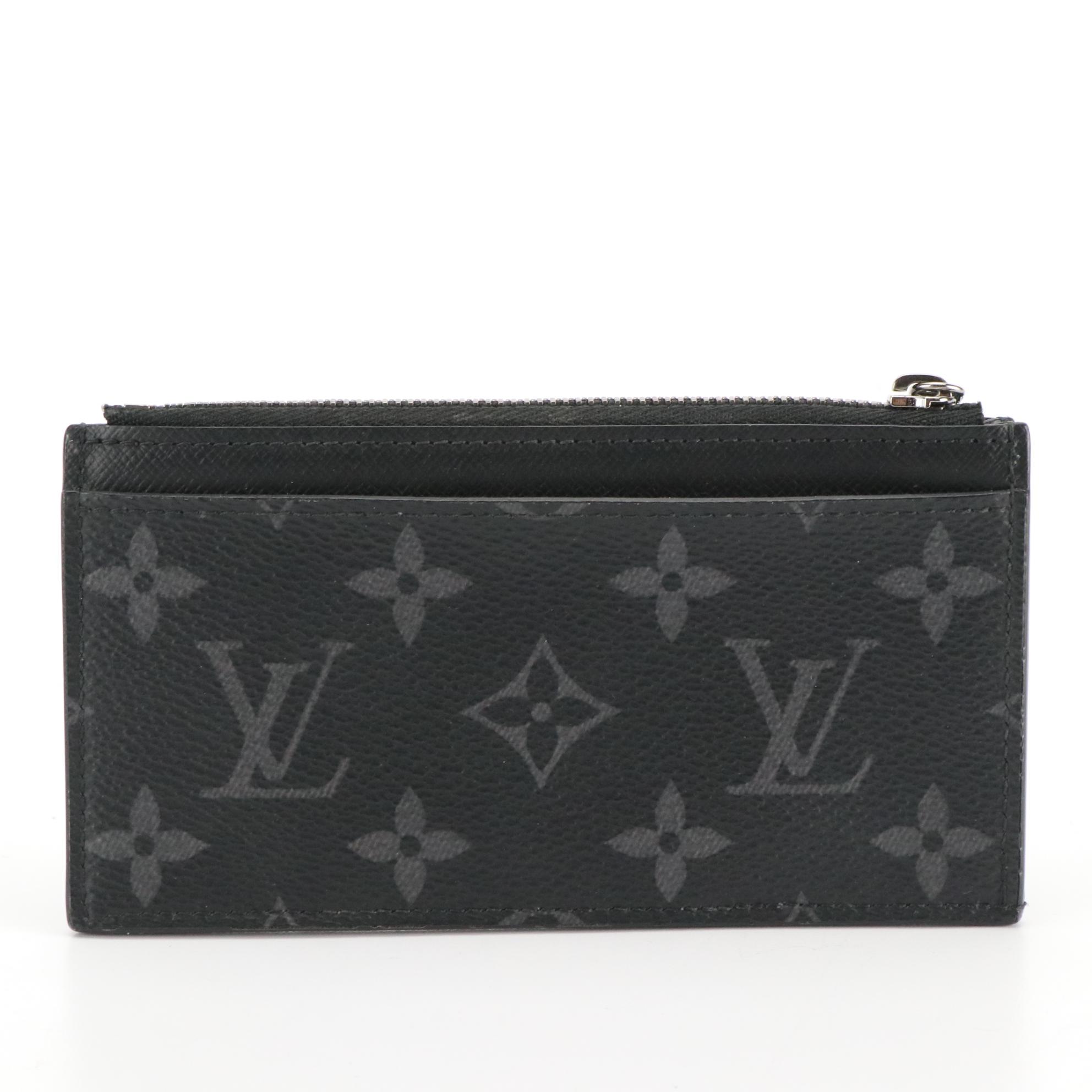 Louis Vuitton Monogram Eclipse Reverse Leather Coin Card Holder