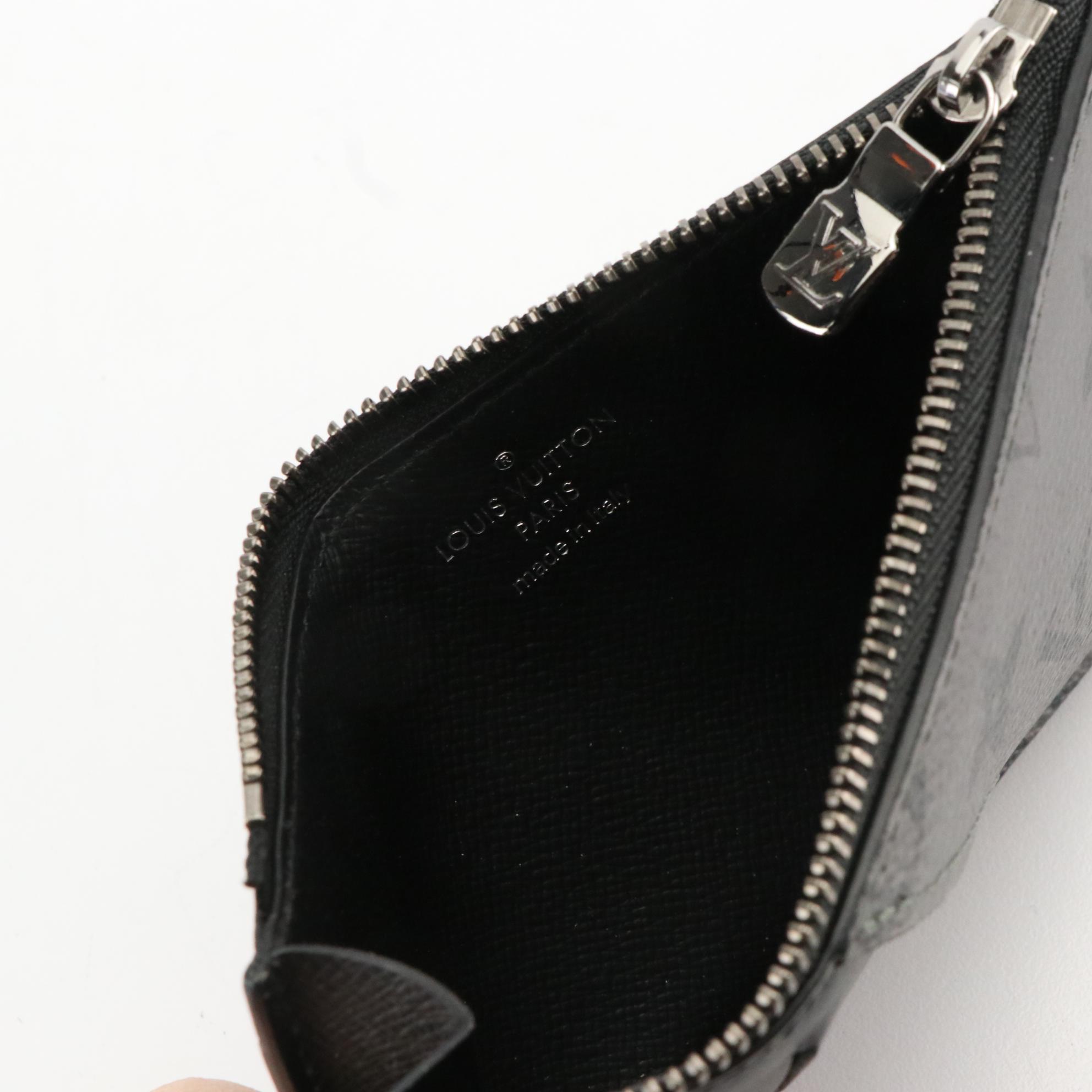 Louis Vuitton Monogram Eclipse Reverse Leather Coin Card Holder