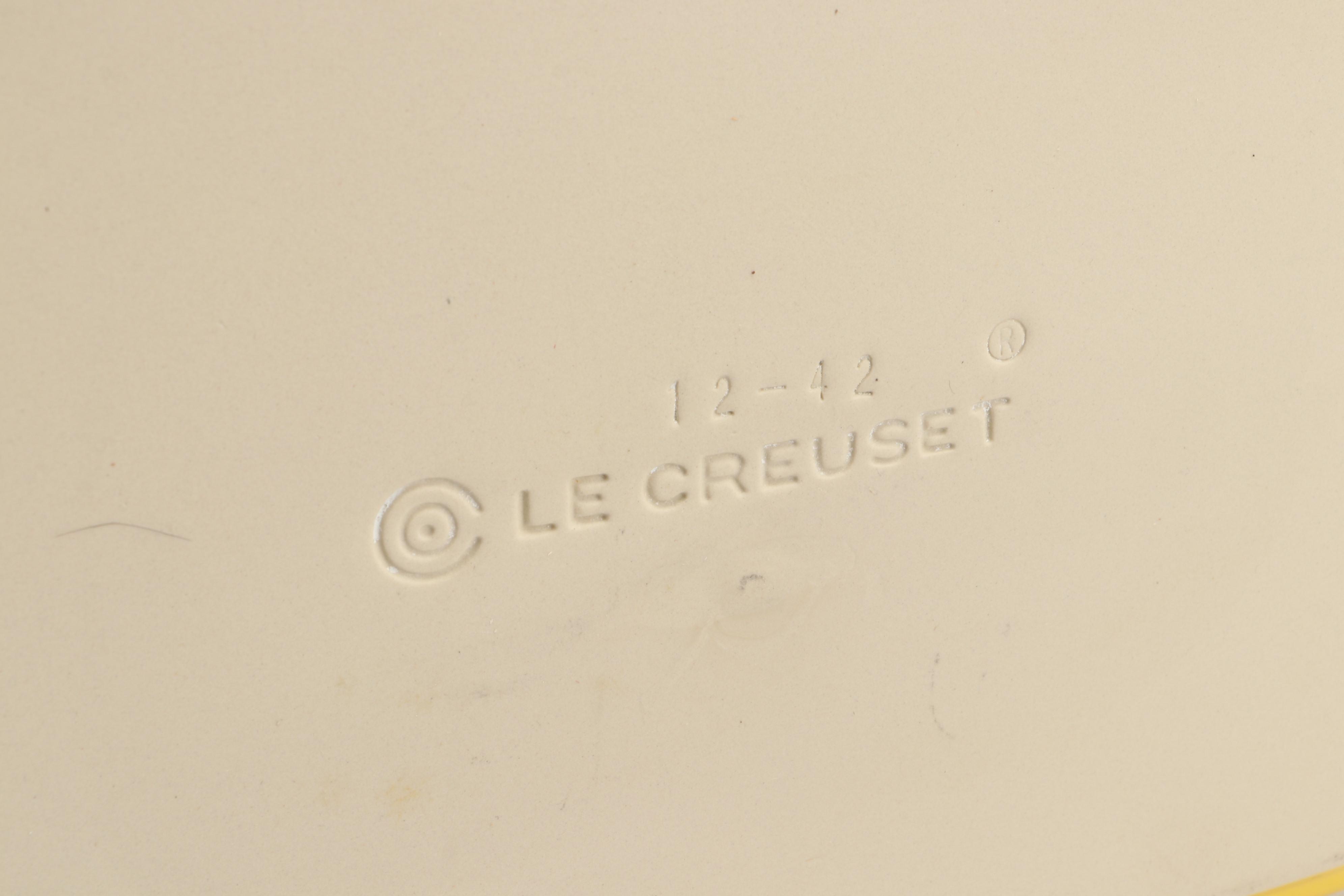 Le Creuset Enameled Cast Iron Griddle with Stoneware Baking Dish and Ramekins