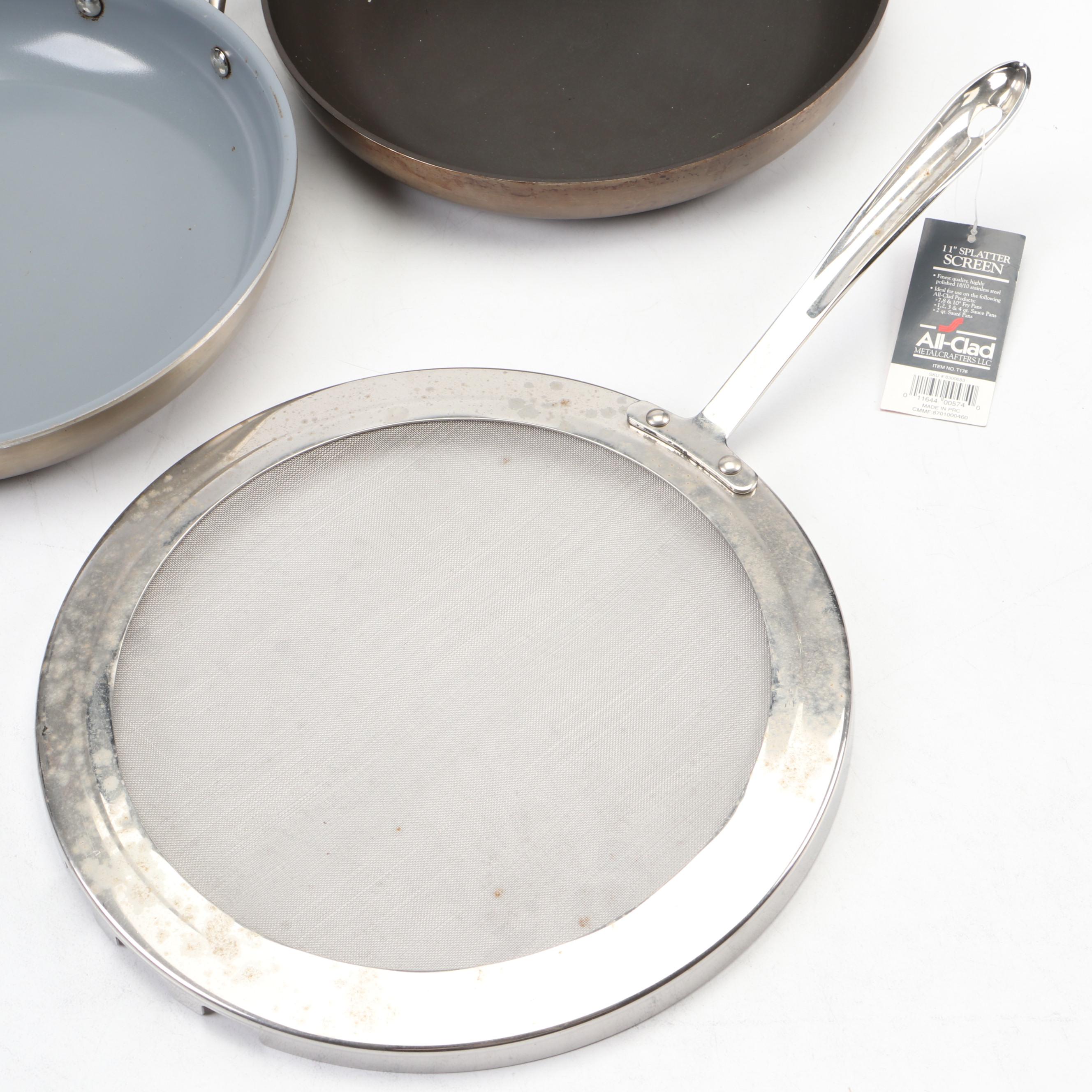 All-Clad Splatter Screen with Other Pots and Pans