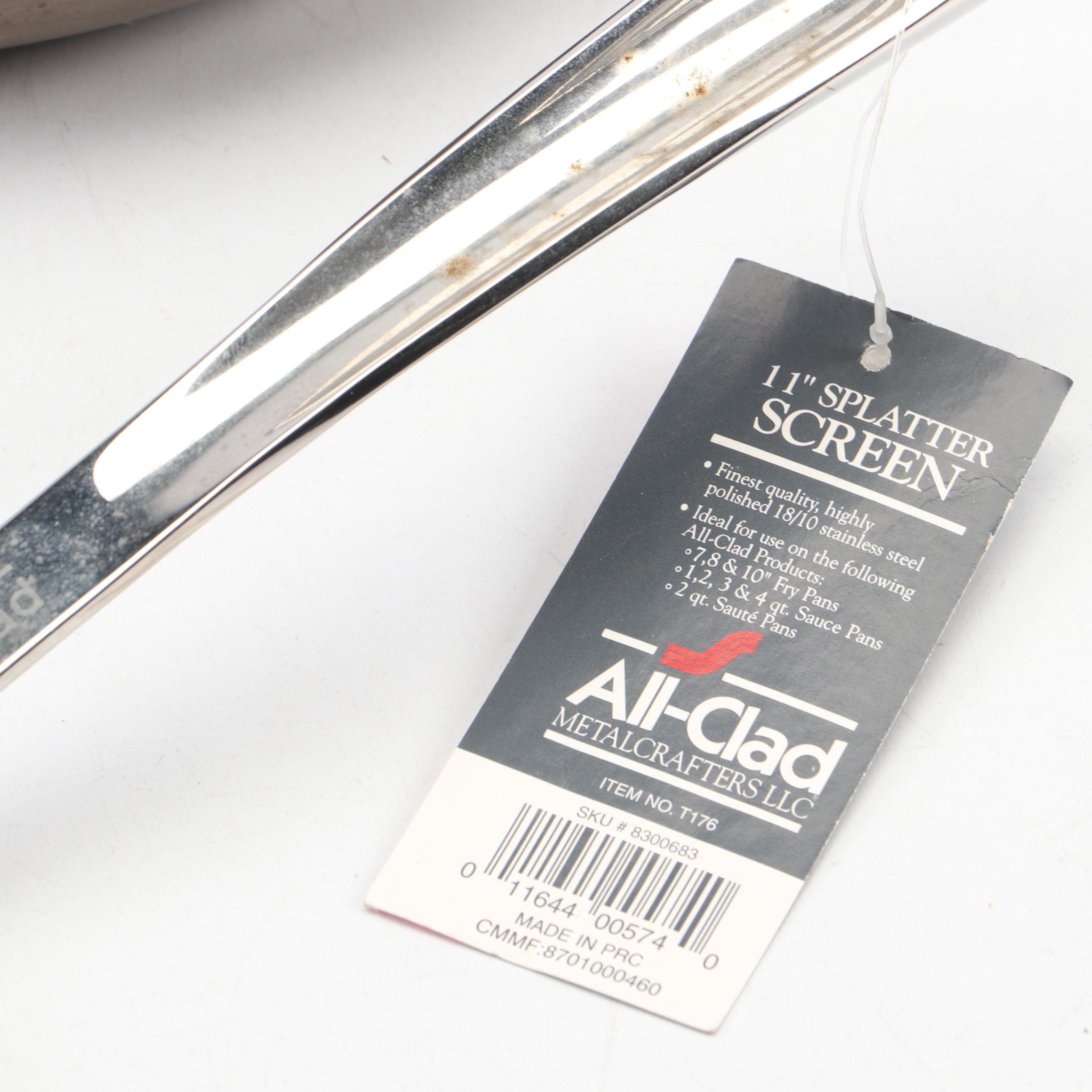 All-Clad Splatter Screen with Other Pots and Pans