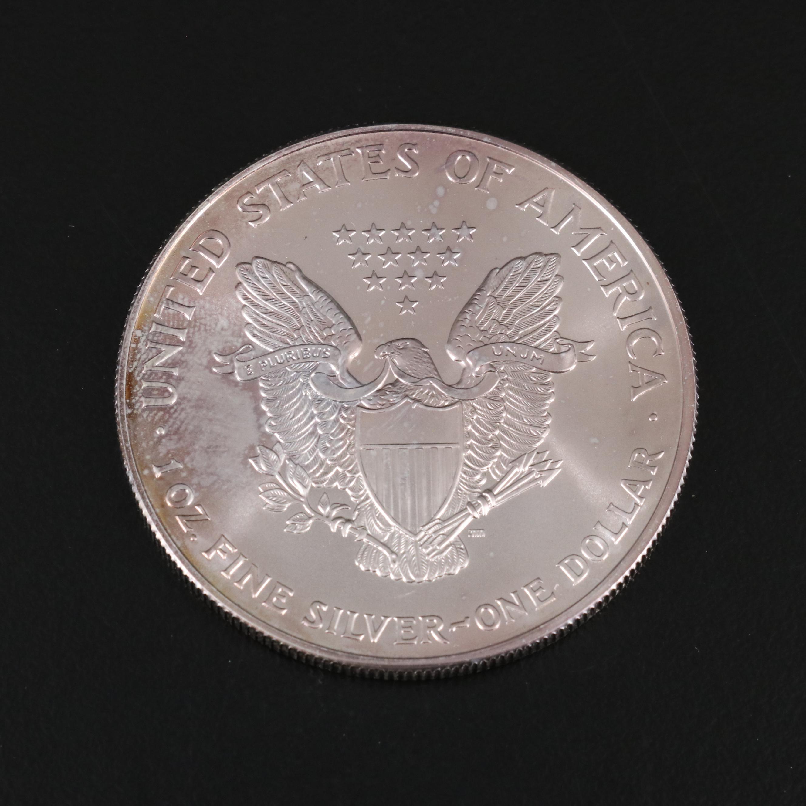 Five American Silver Eagles Including 2016