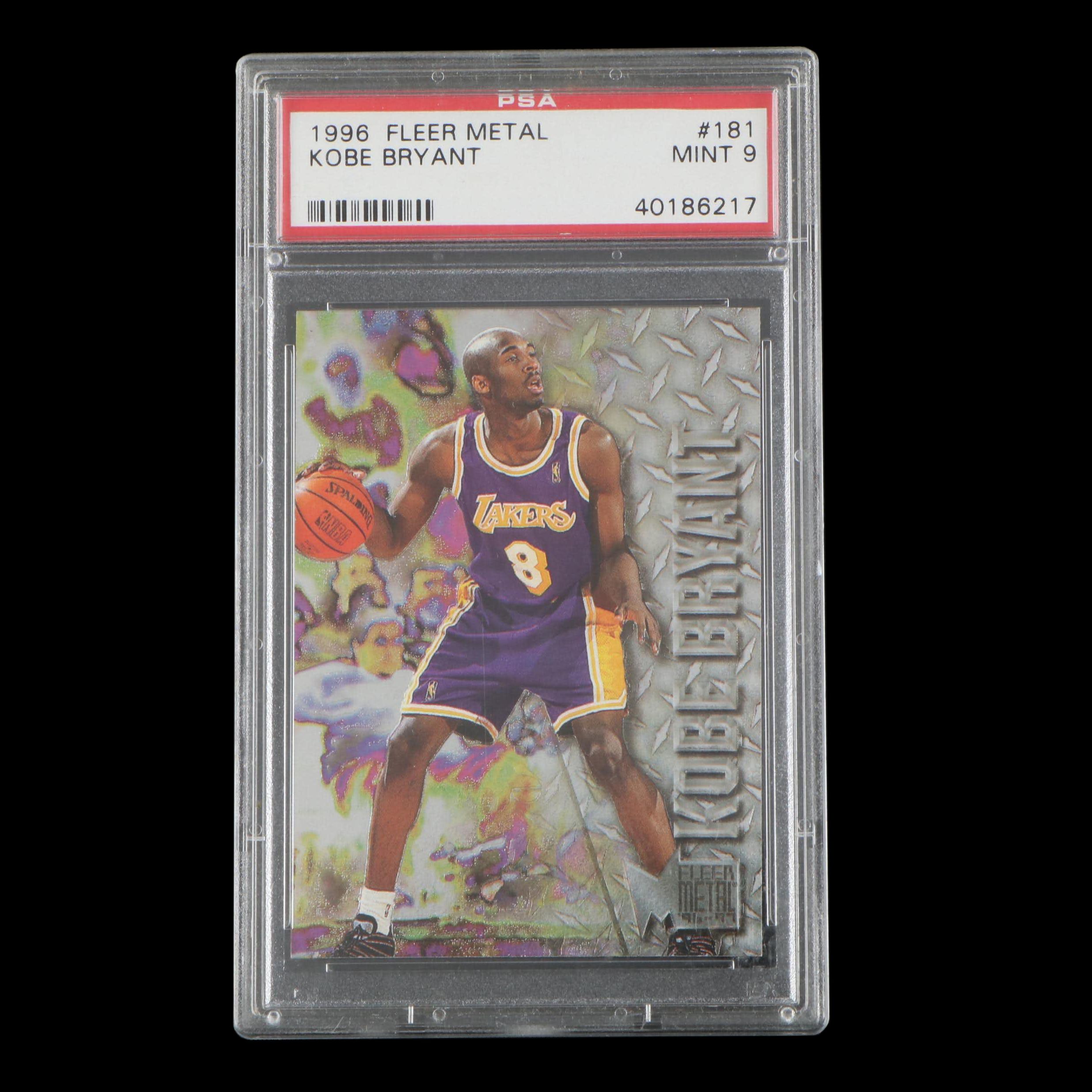 1996 Fleer Metal Kobe Bryant Graded PSA 9 Basketball Card