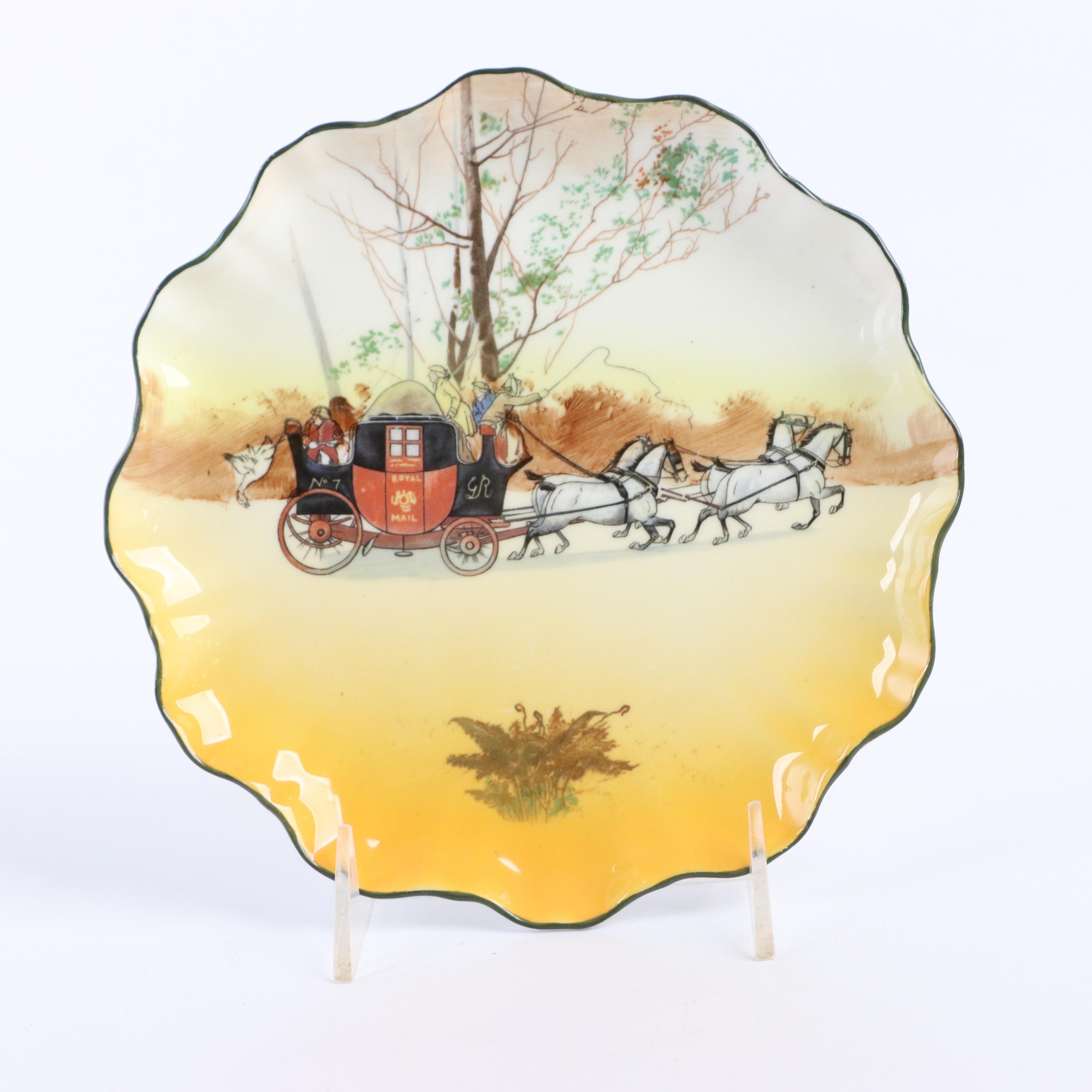 Royal Doulton "Coaching Days" Porcelain Dinnerware Including a Sandwich Tray