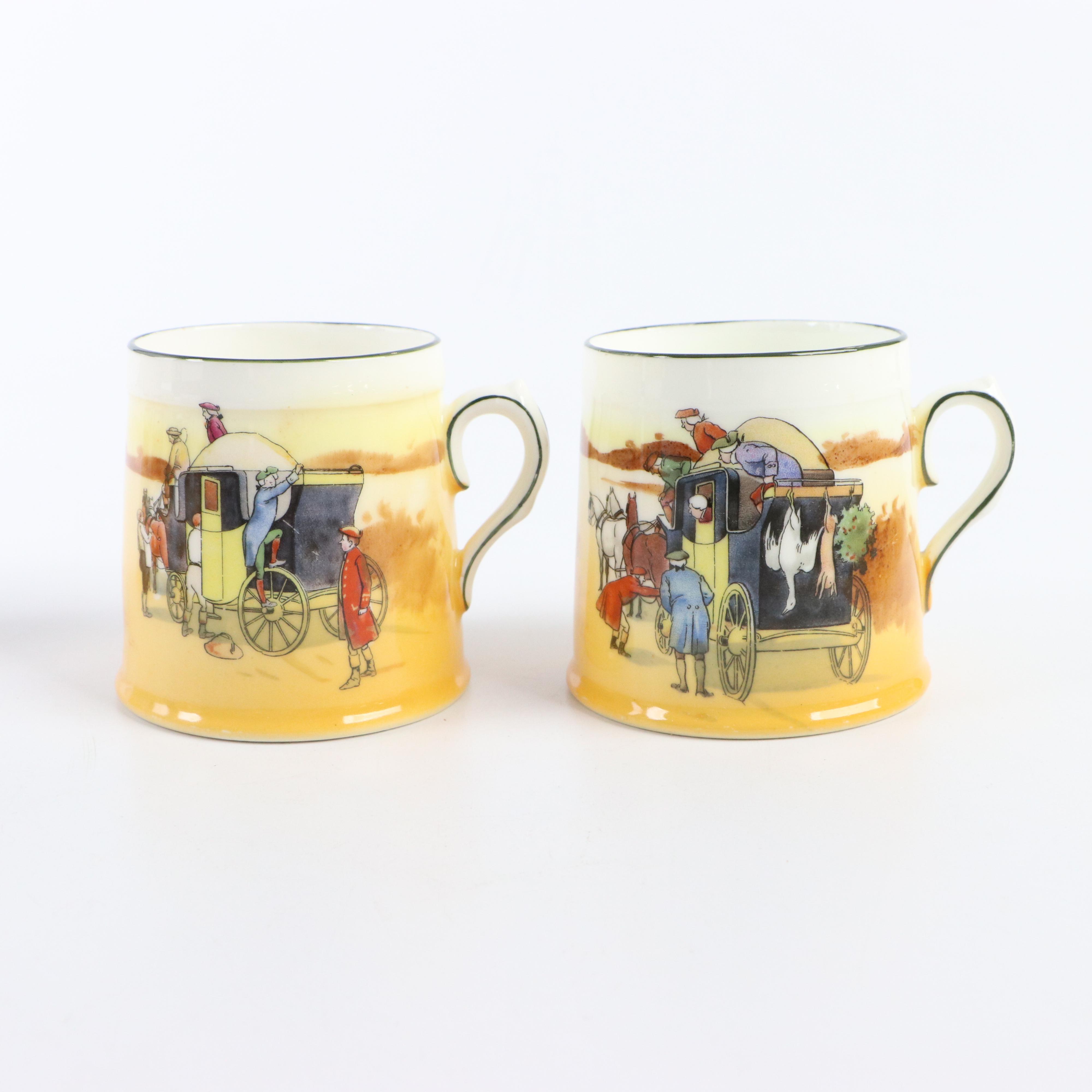 Royal Doulton "Coaching Days" Porcelain Dinnerware Including a Sandwich Tray