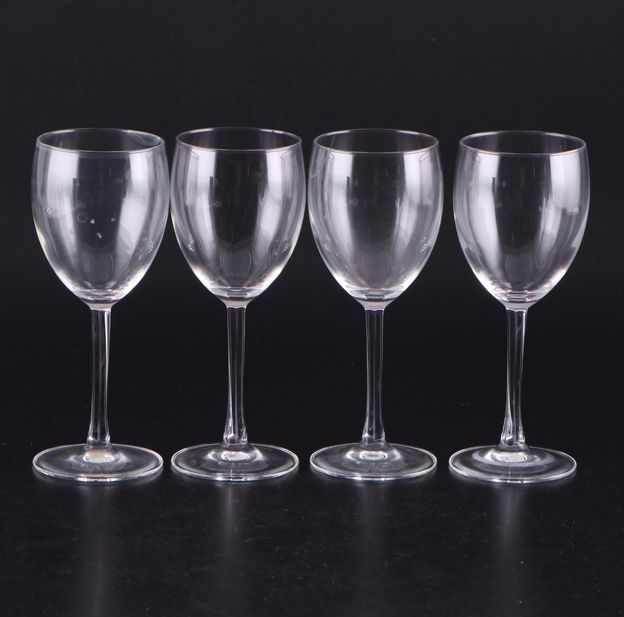 Clear Glass Stemmed Wine Glasses