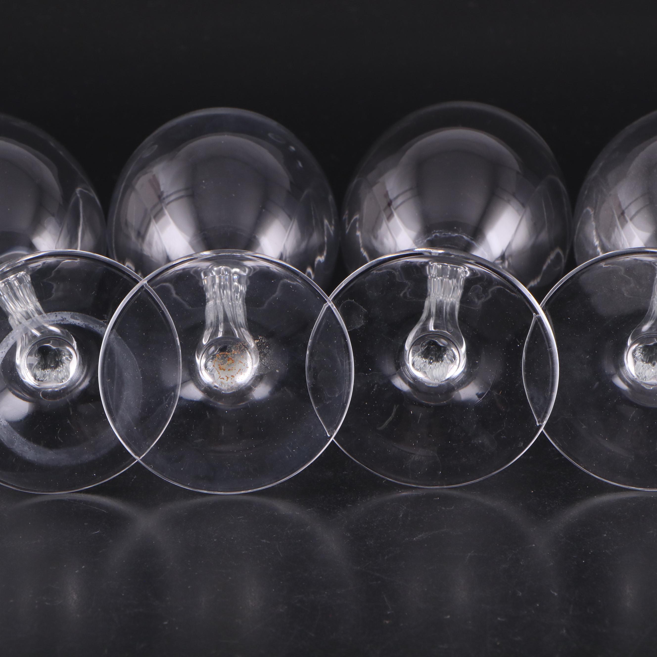 Clear Glass Stemmed Wine Glasses