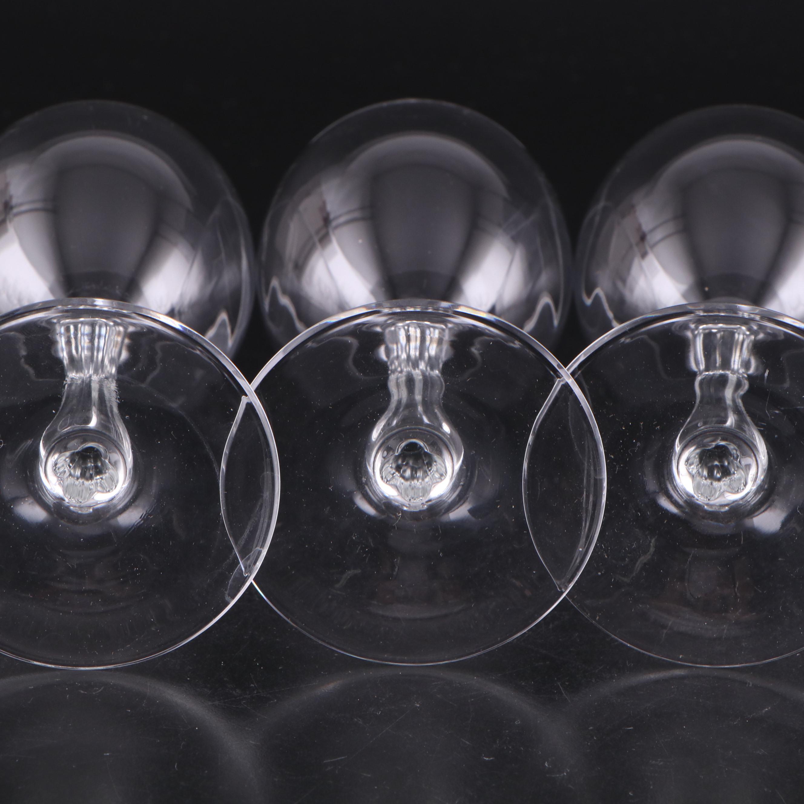 Clear Glass Stemmed Wine Glasses