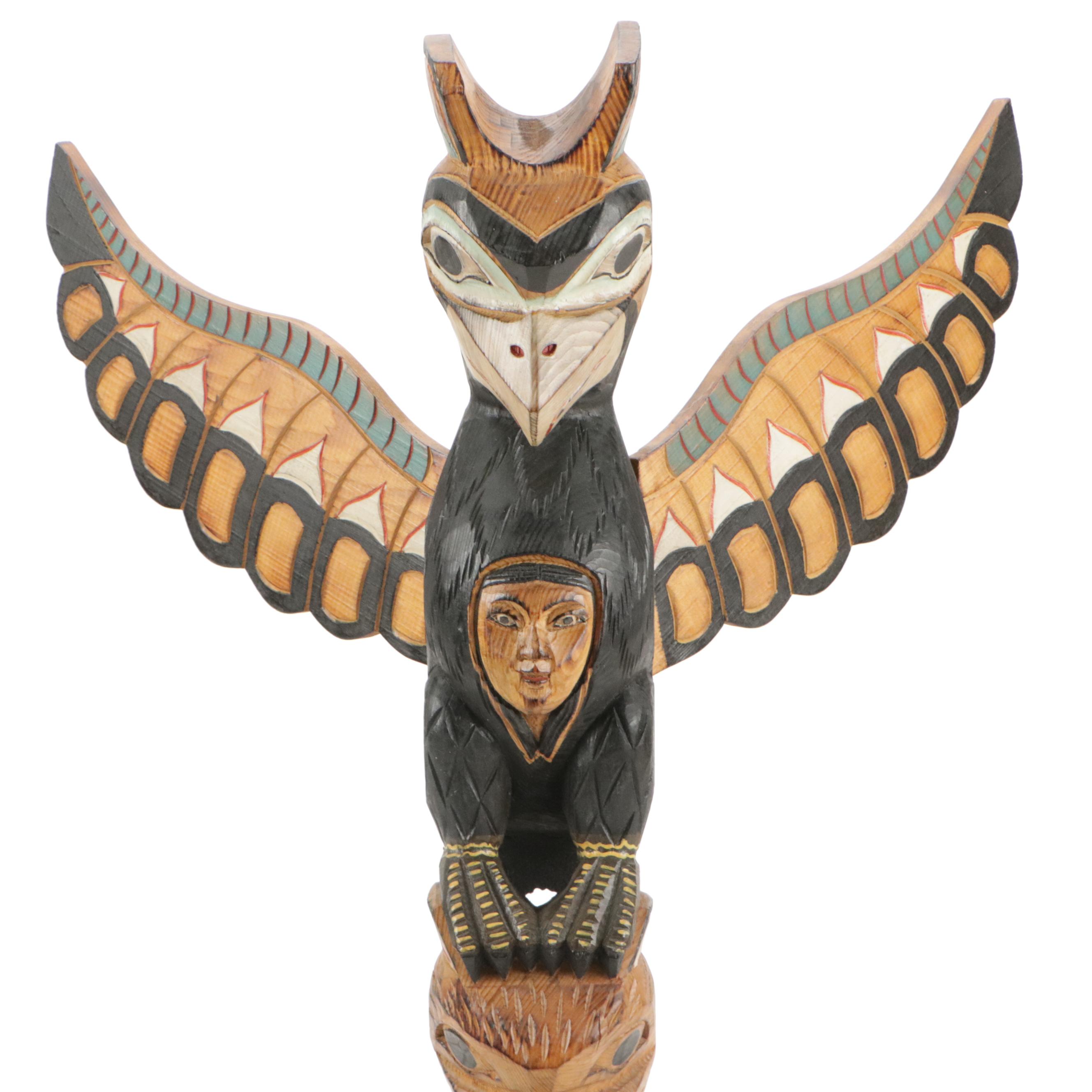 Signed Ray Moore Alaska Black Diamond Totem Pole