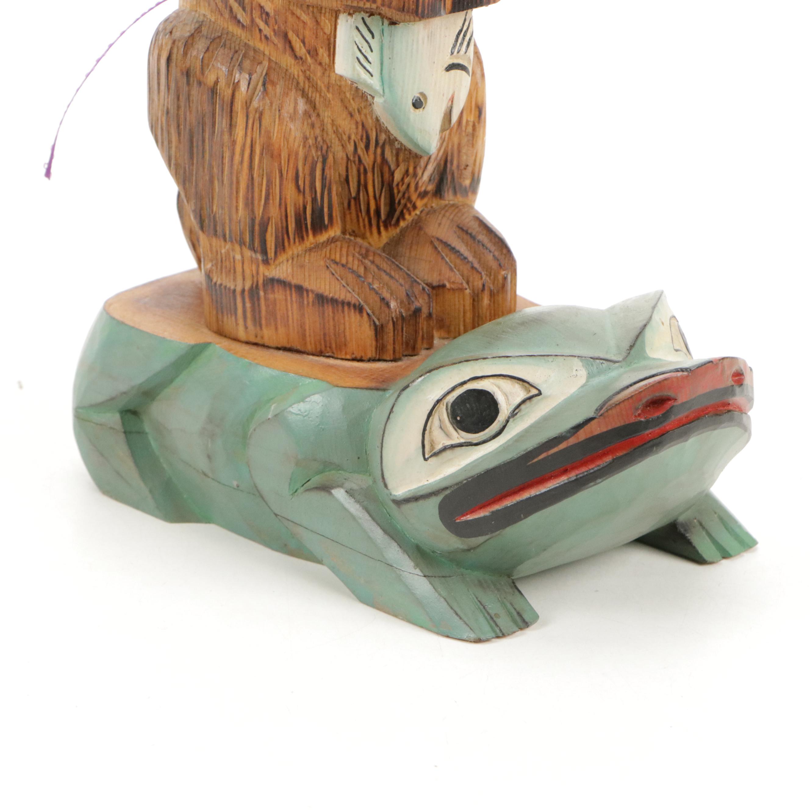 Signed Ray Moore Alaska Black Diamond Totem Pole