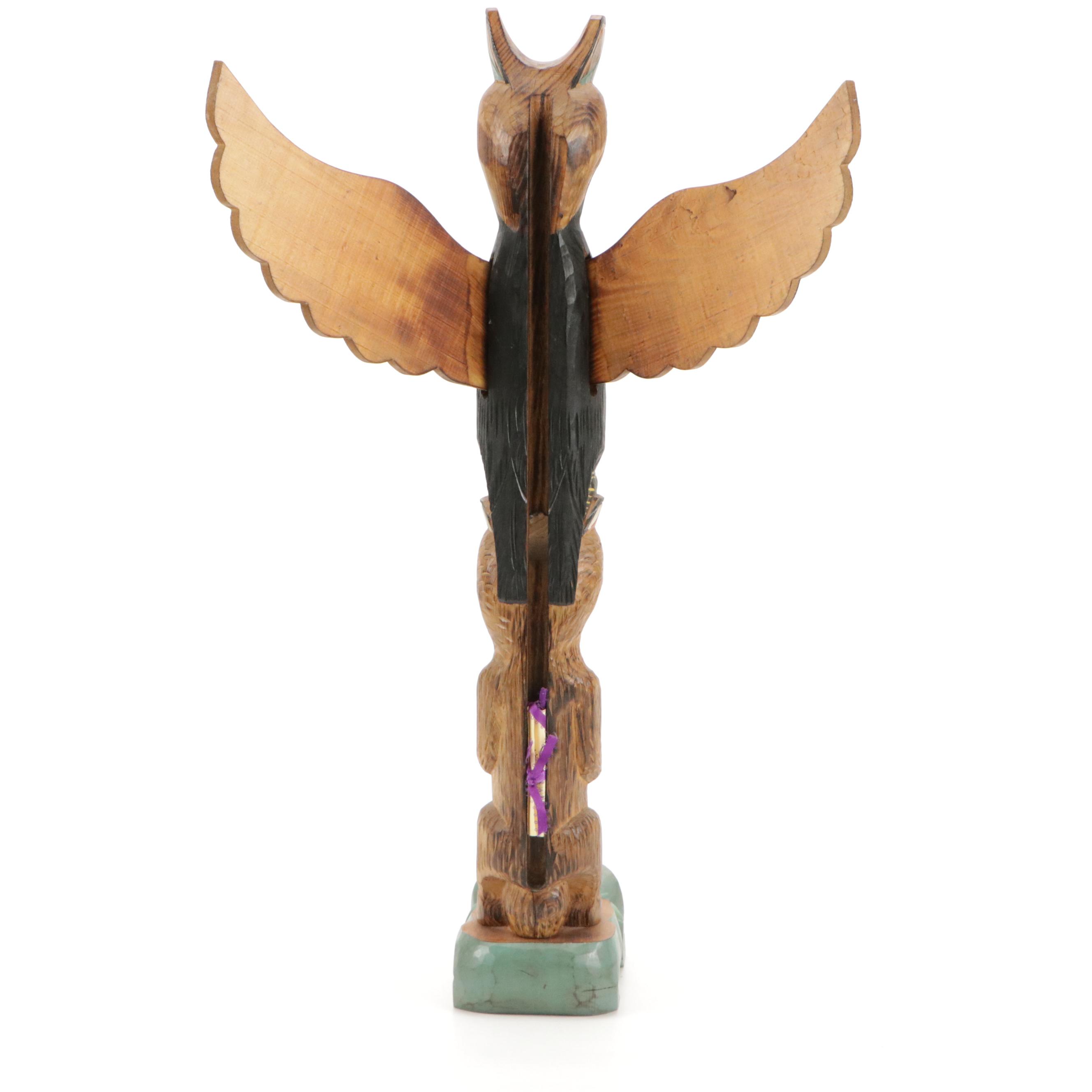 Signed Ray Moore Alaska Black Diamond Totem Pole