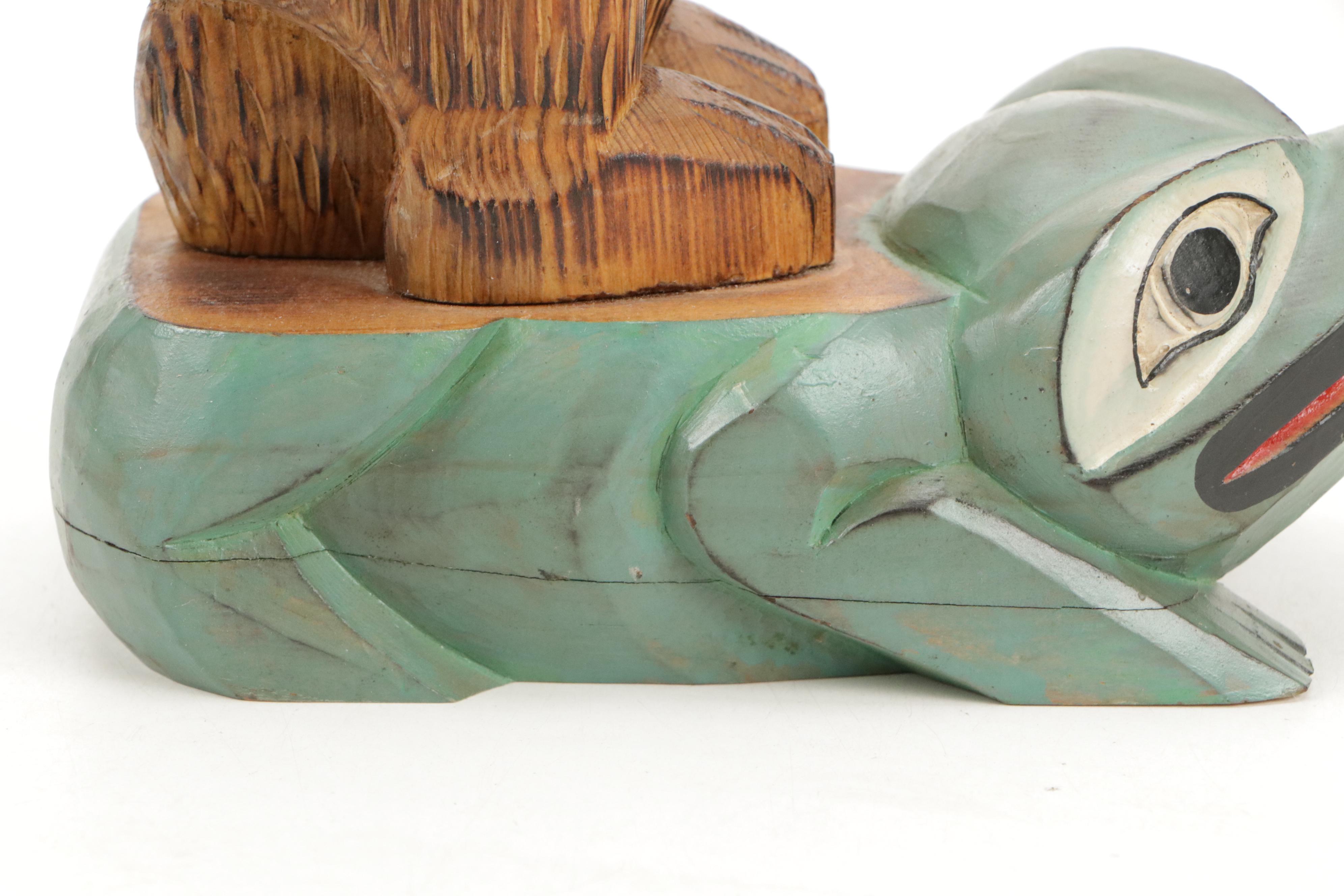 Signed Ray Moore Alaska Black Diamond Totem Pole