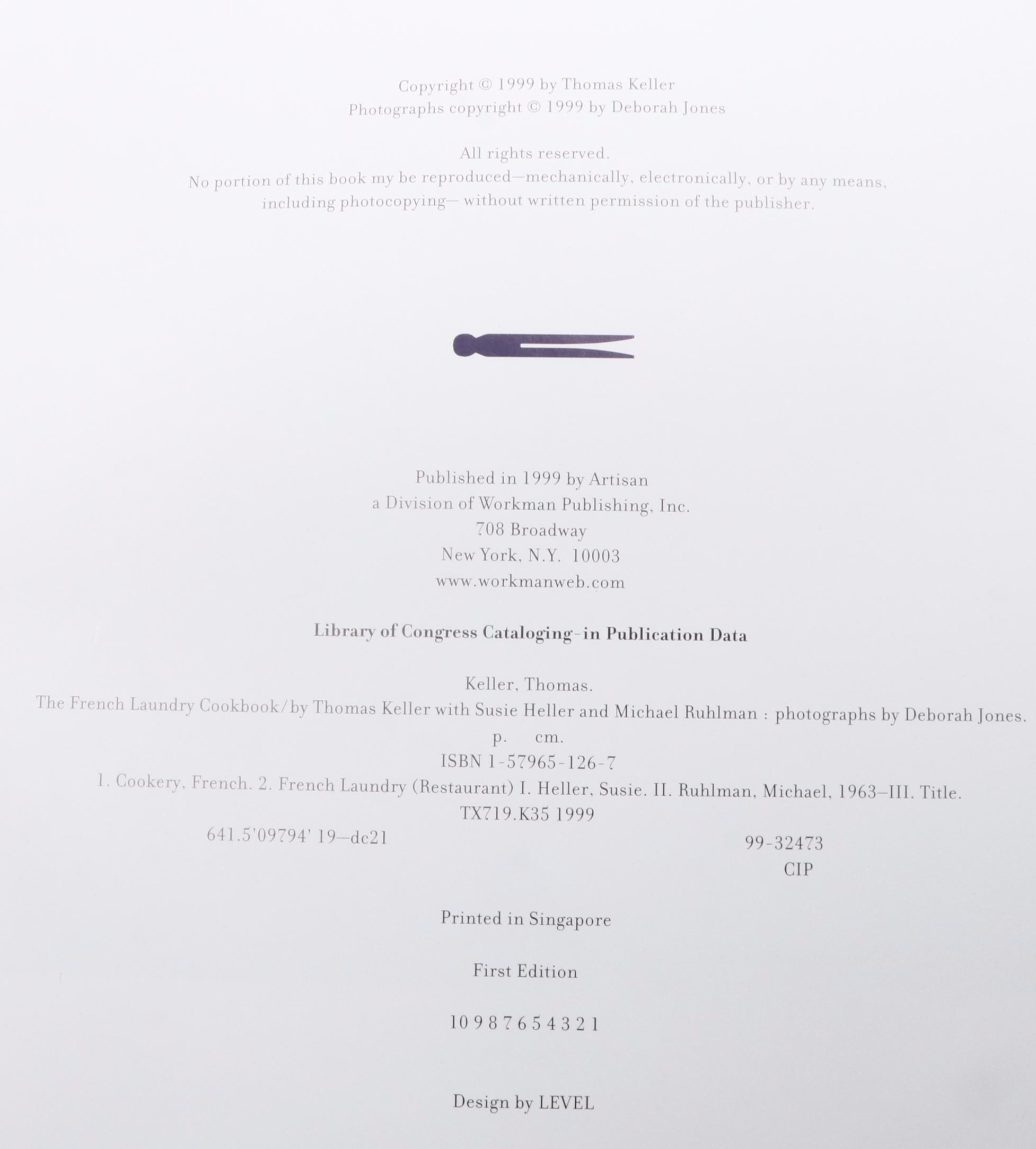 First Edition "The French Laundry Cookbook" by Thomas Keller and More Cookbooks