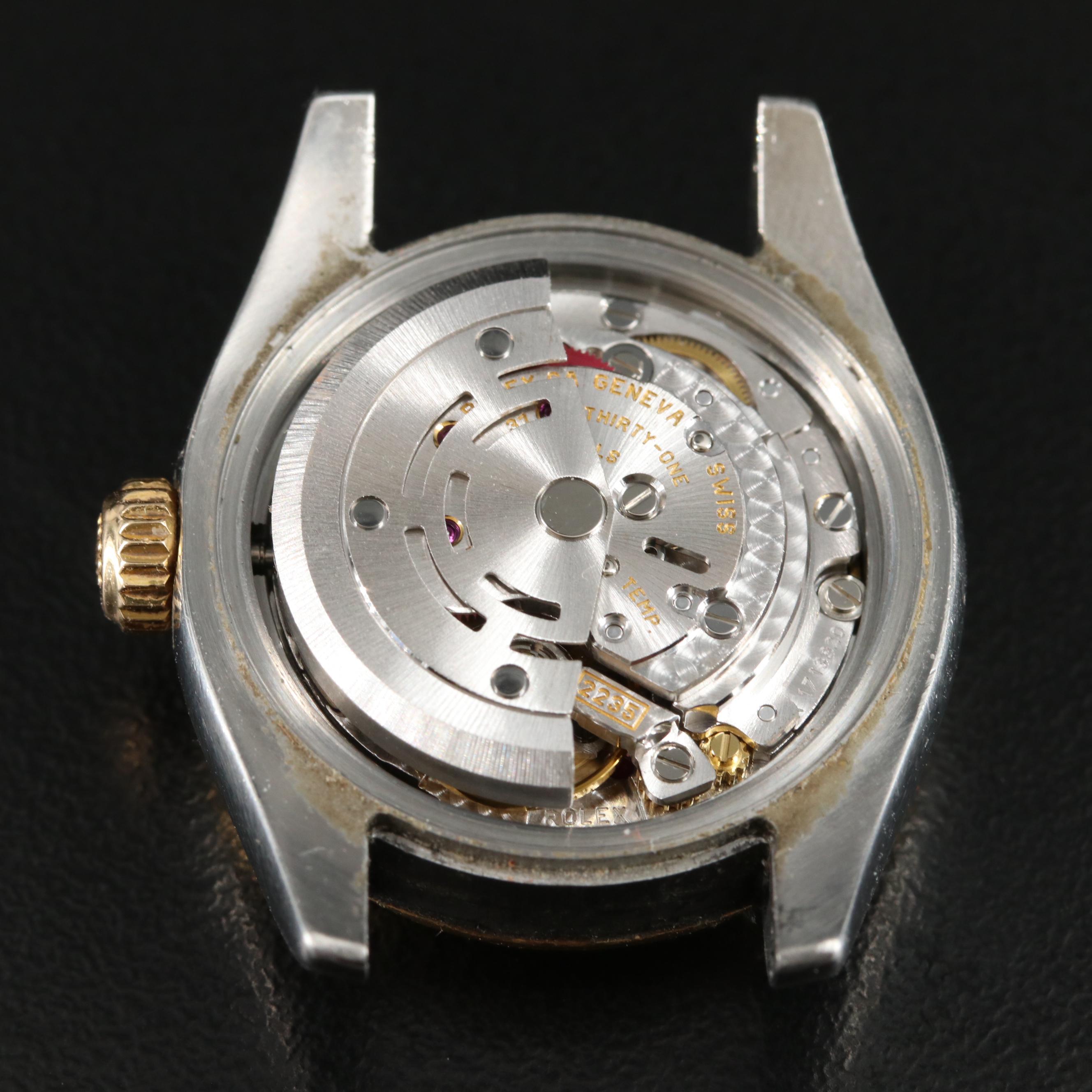 2005 Rolex Blue Factory Diamond Dial Datejust Watch