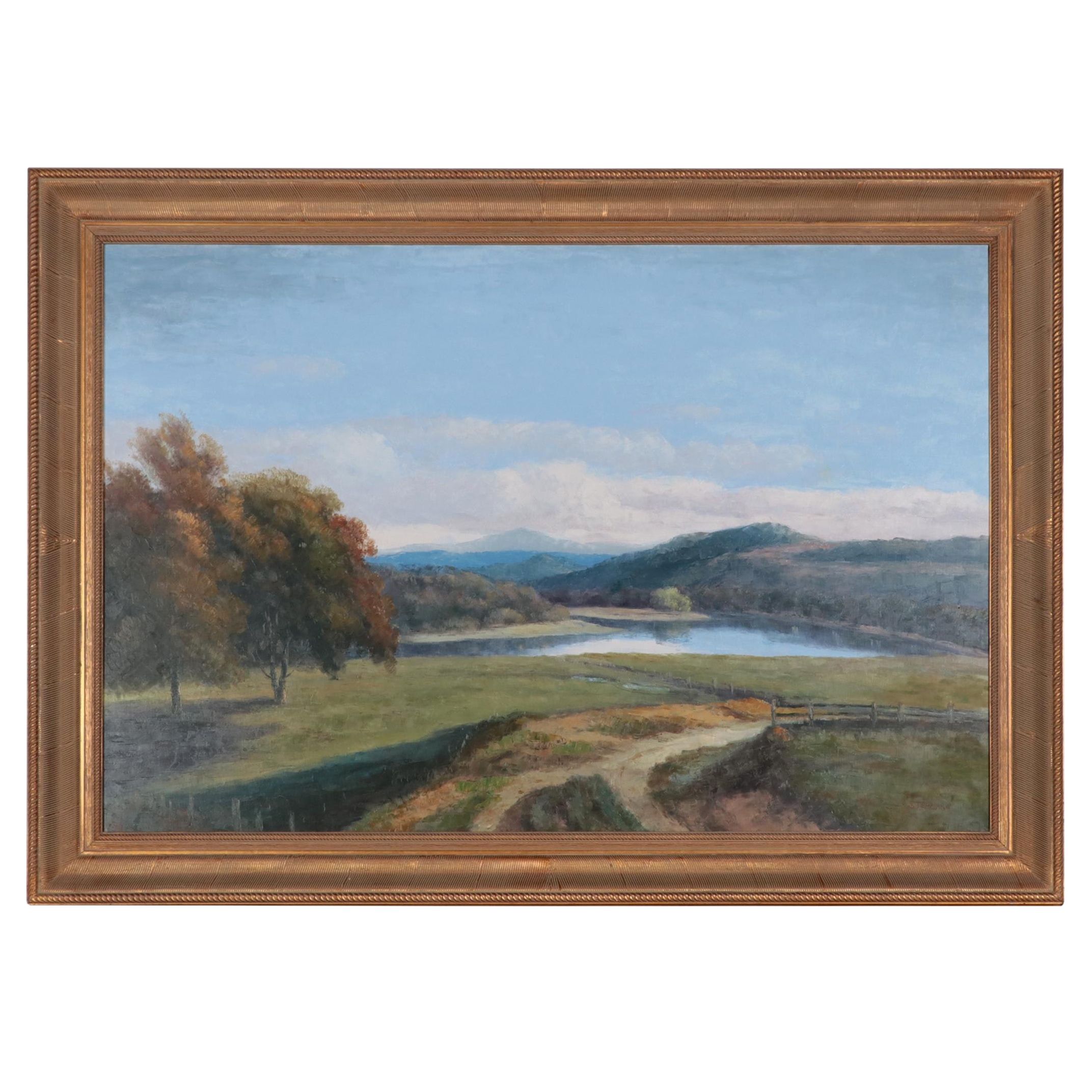 L. Stephano Bucolic Landscape Oil Painting