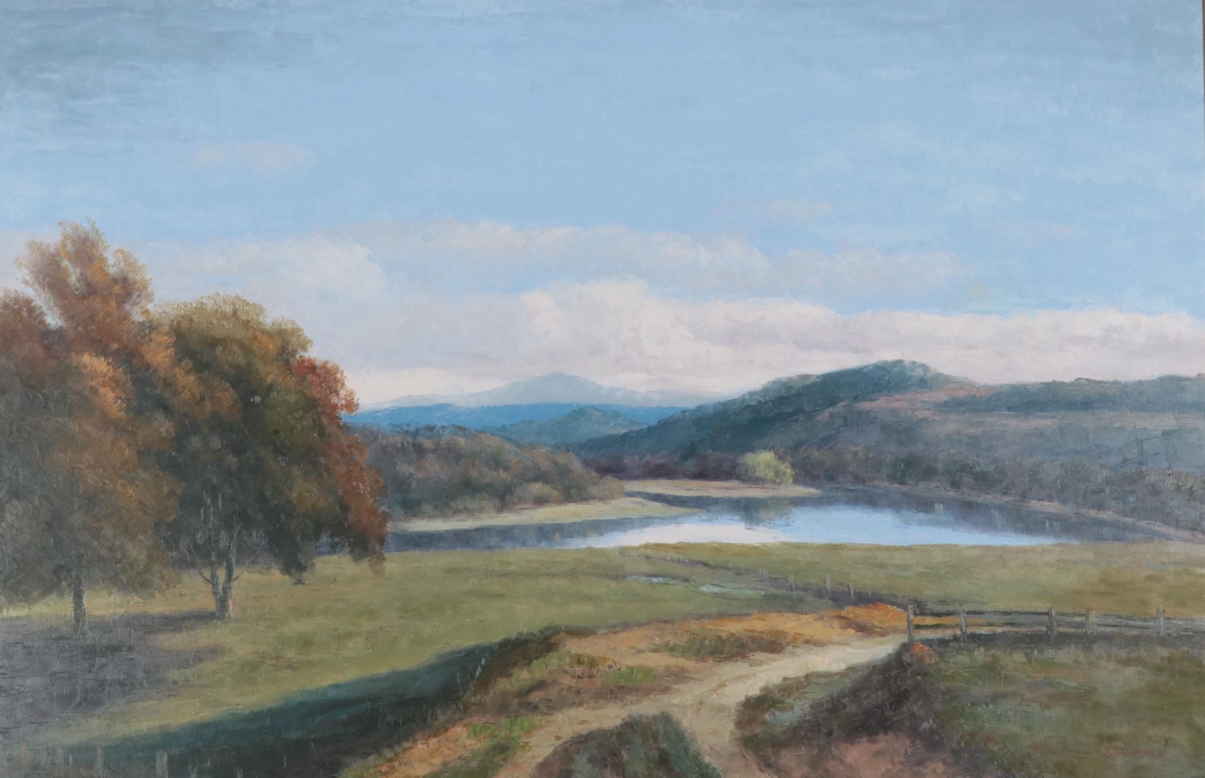 L. Stephano Bucolic Landscape Oil Painting