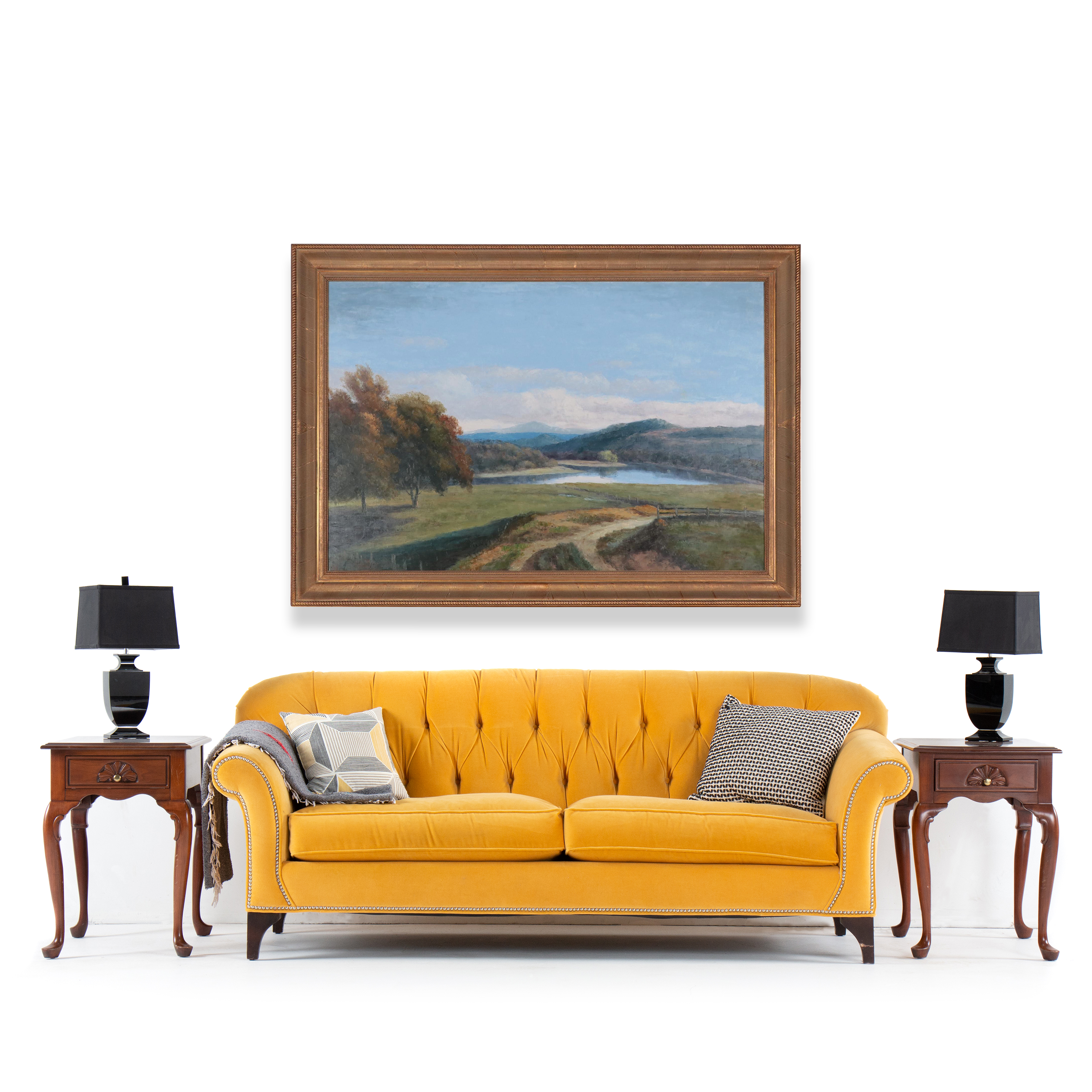 L. Stephano Bucolic Landscape Oil Painting