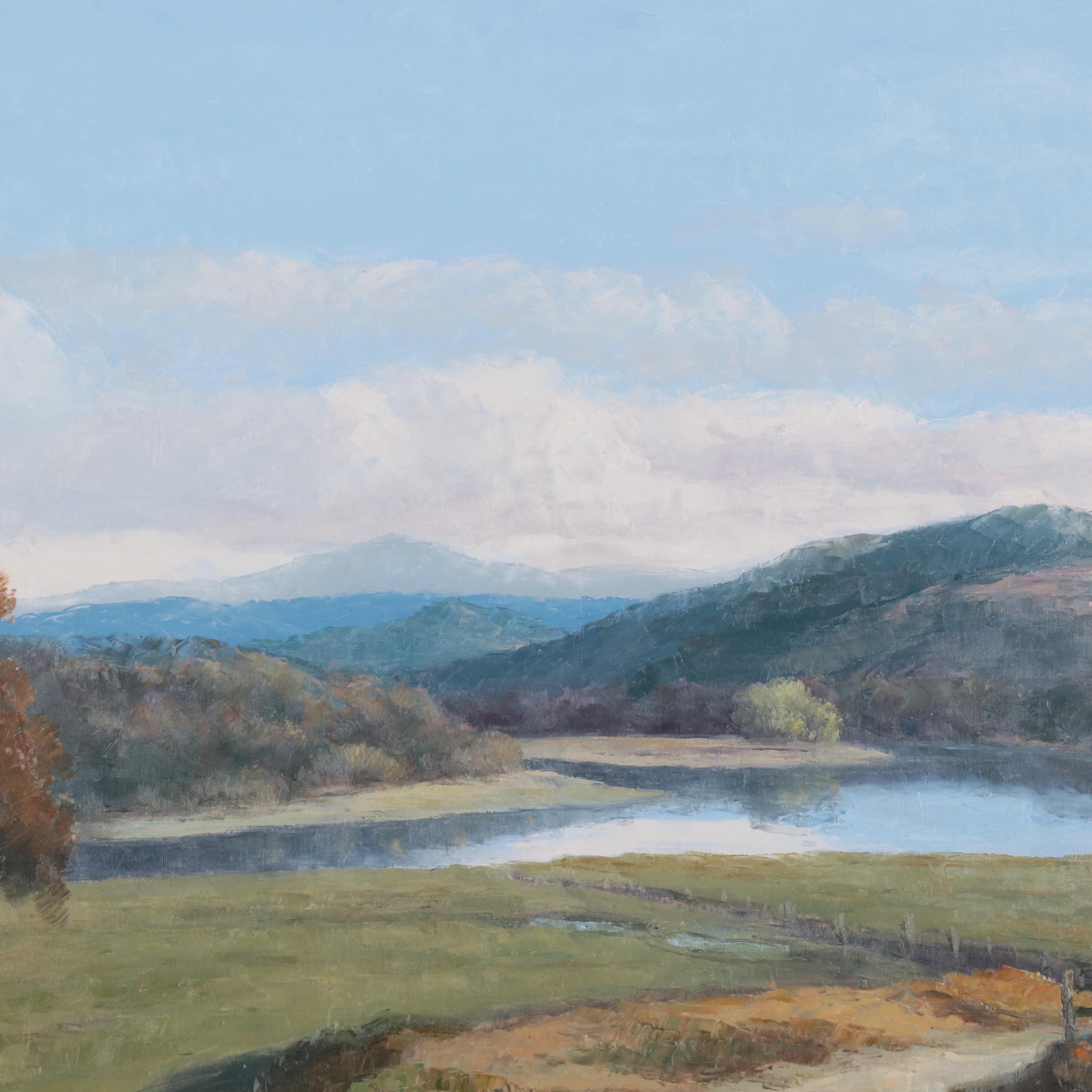 L. Stephano Bucolic Landscape Oil Painting