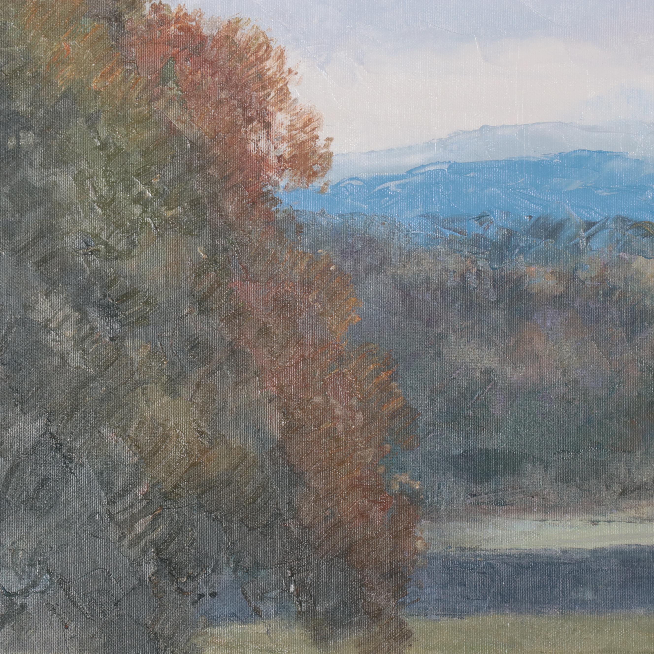 L. Stephano Bucolic Landscape Oil Painting