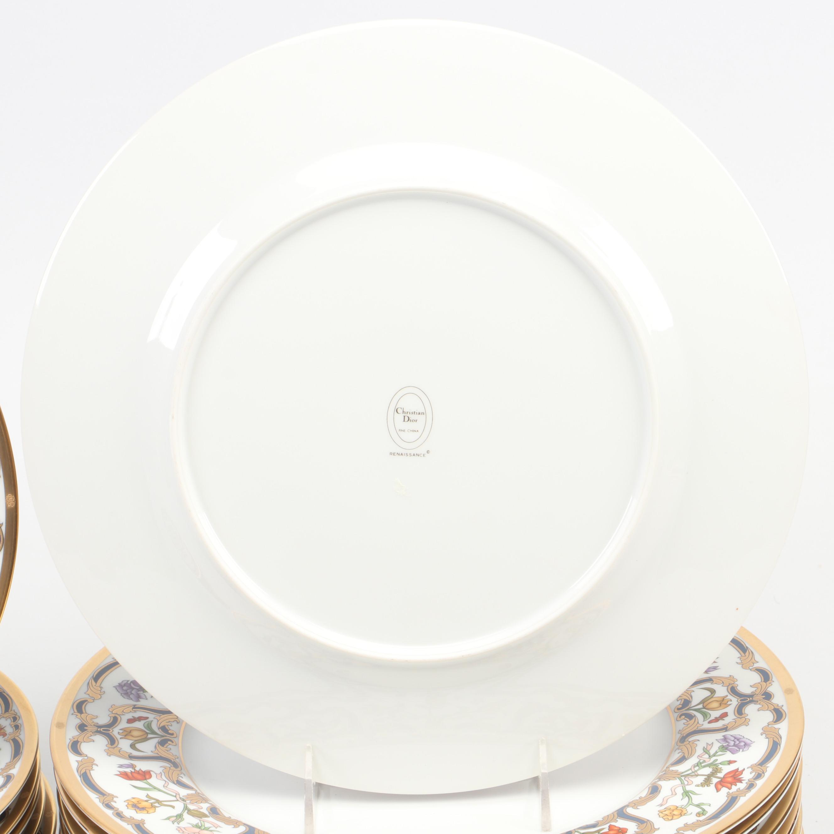 Christian Dior "Renaissance" Porcelain Dinnerware, 1990s