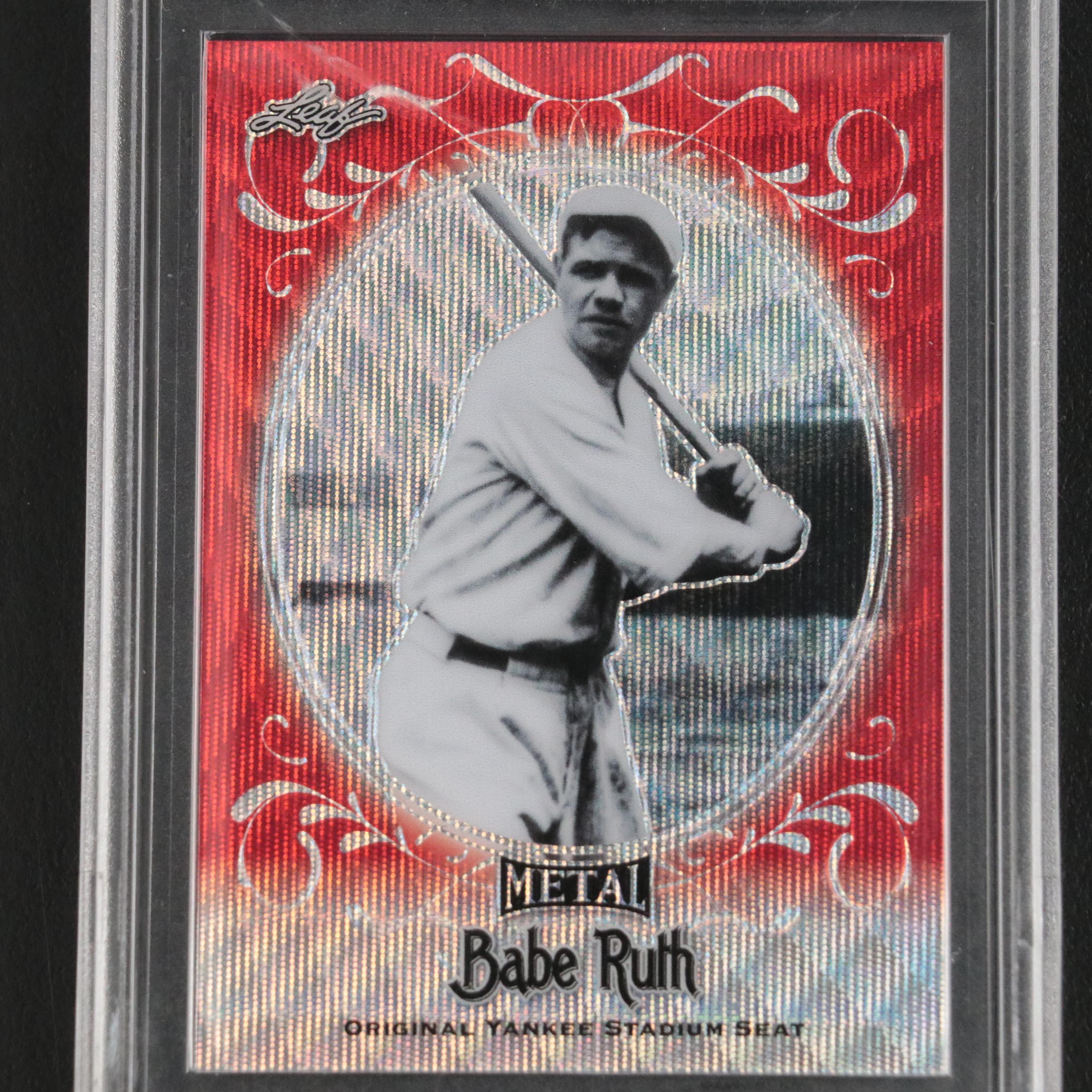 2019 Leaf Metal Babe Ruth Yankee Stadium Seat Pre-Production Proof Wave Red 1/1