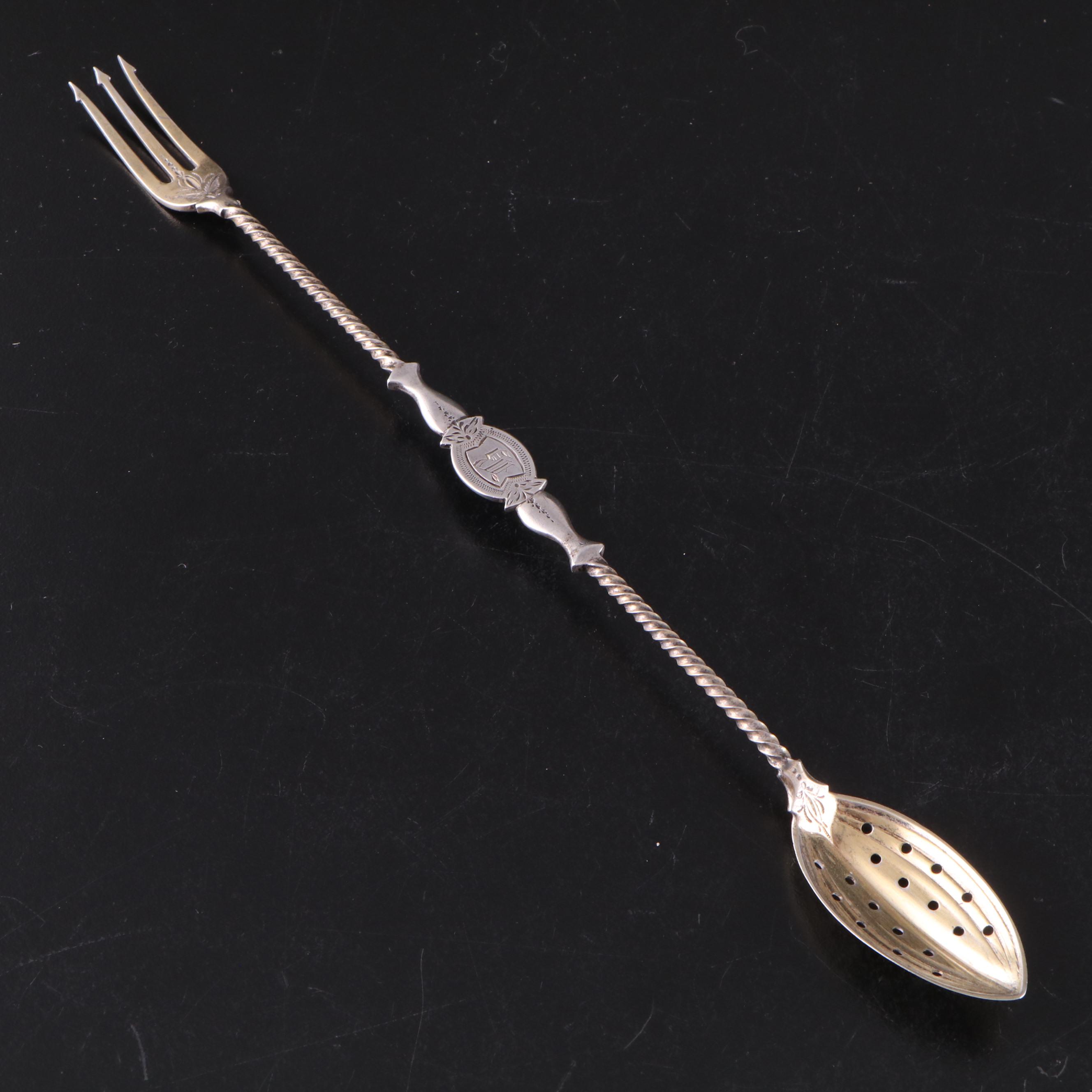 Fisher Sterling Silver Toothpick Holders with Coin Silver Tableware