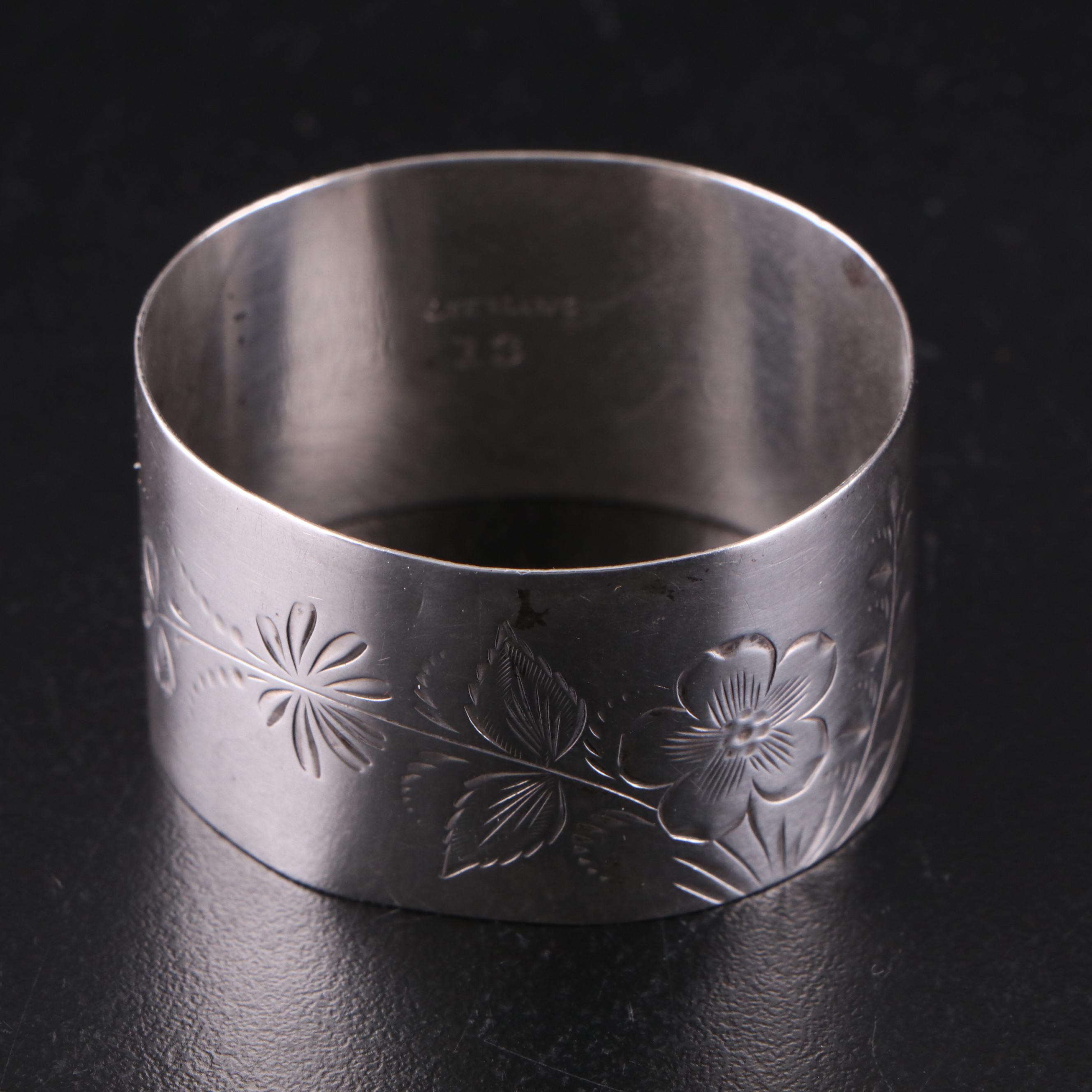 Fisher Sterling Silver Toothpick Holders with Coin Silver Tableware